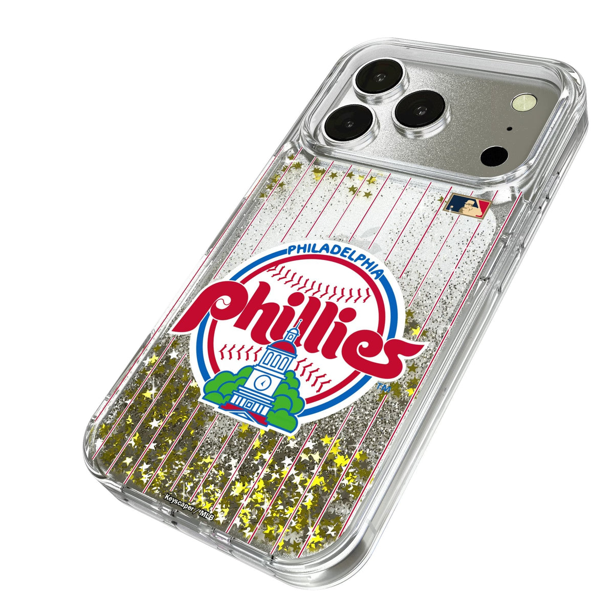 Philadelphia Phillies 1984-1991 - Cooperstown Collection Pinstripe Glitter Phone Case for Apple iPhone 17 Series