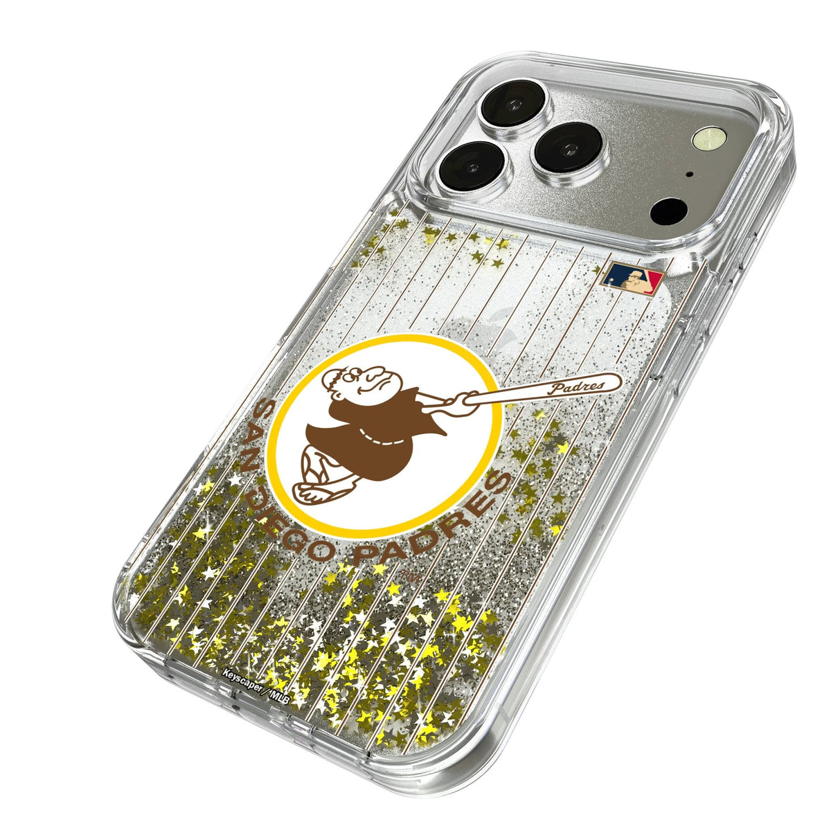 San Diego Padres 1969-1984 - Cooperstown Collection Pinstripe Glitter Phone Case for Apple iPhone 17 Series