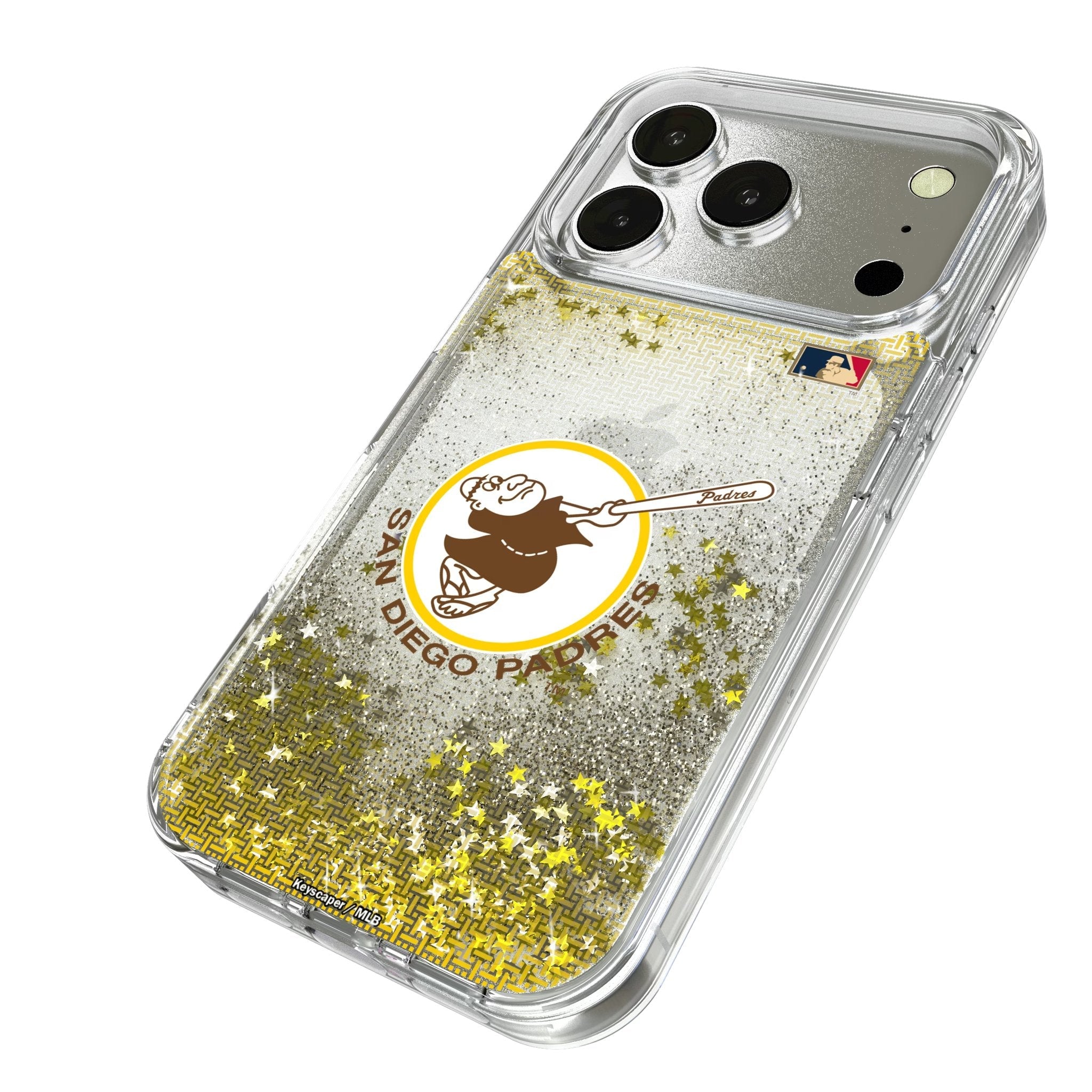San Diego Padres 1969-1984 - Cooperstown Collection Linen Glitter Phone Case for Apple iPhone 17 Series