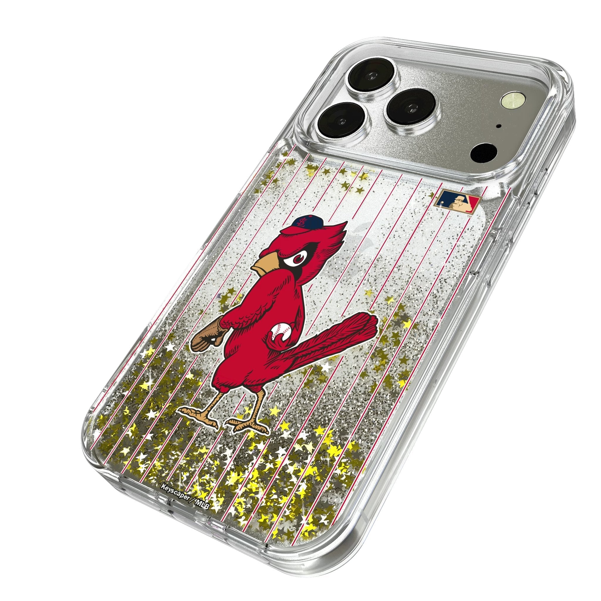 St Louis Cardinals 1950s - Cooperstown Collection Pinstripe Glitter Phone Case for Apple iPhone 17 Series