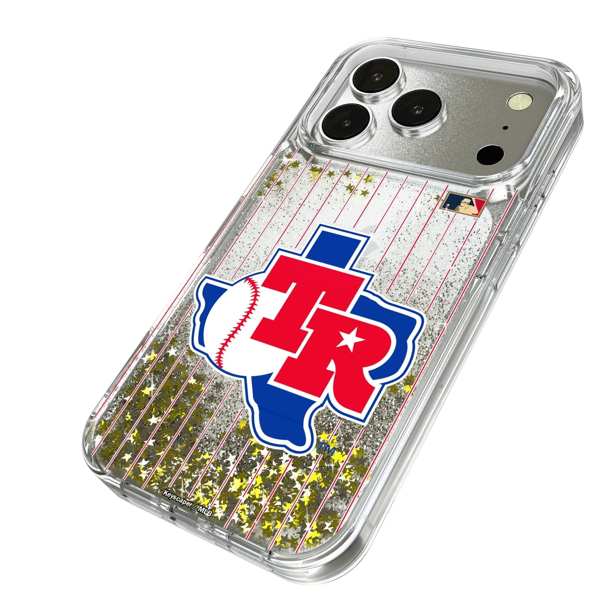 Texas Rangers 1981-1983 - Cooperstown Collection Pinstripe Glitter Phone Case for Apple iPhone 17 Series 2