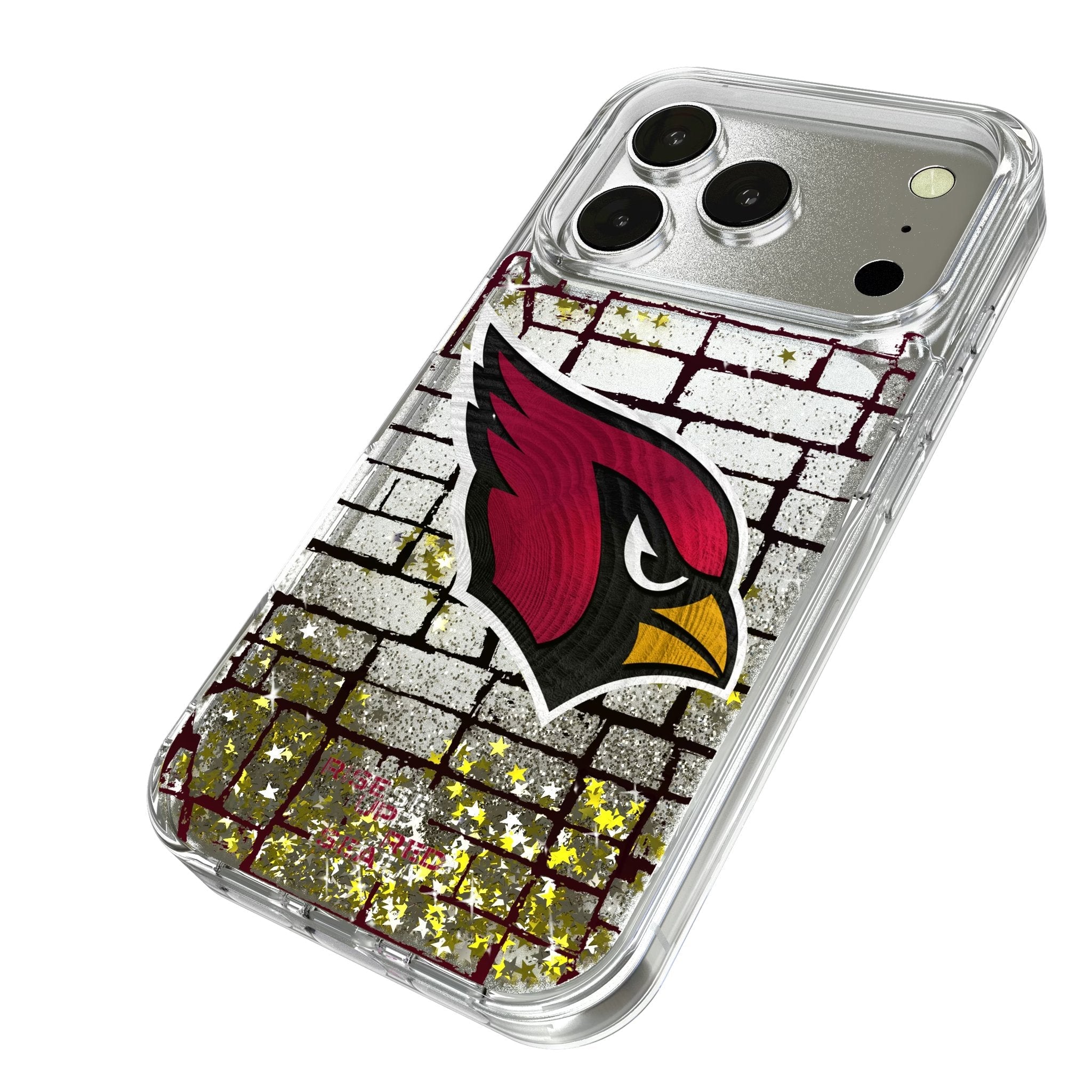 Arizona Cardinals Brick Wall Glitter Phone Case for Apple iPhone 17 Series
