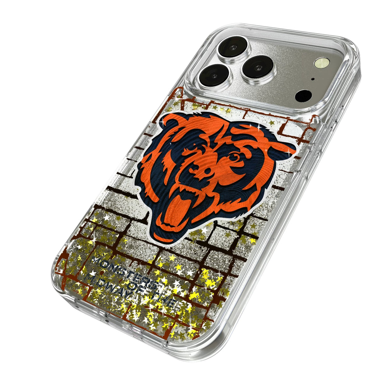 Chicago Bears Brick Wall Glitter Phone Case for Apple iPhone 17 Series 2
