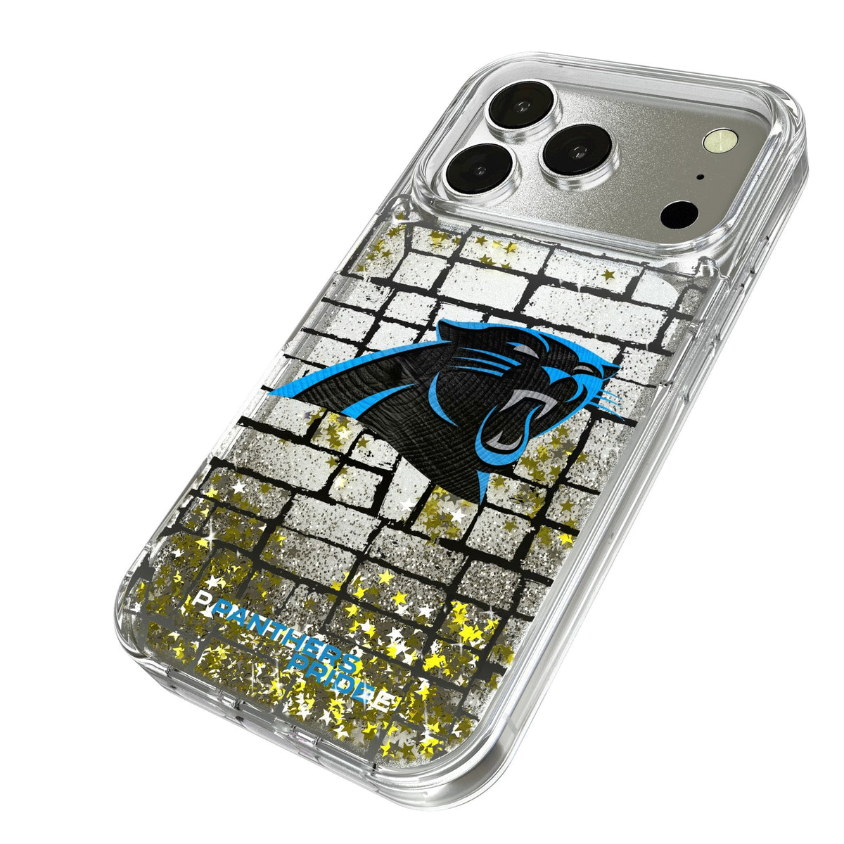 Carolina Panthers Brick Wall Glitter Phone Case for Apple iPhone 17 Series 2
