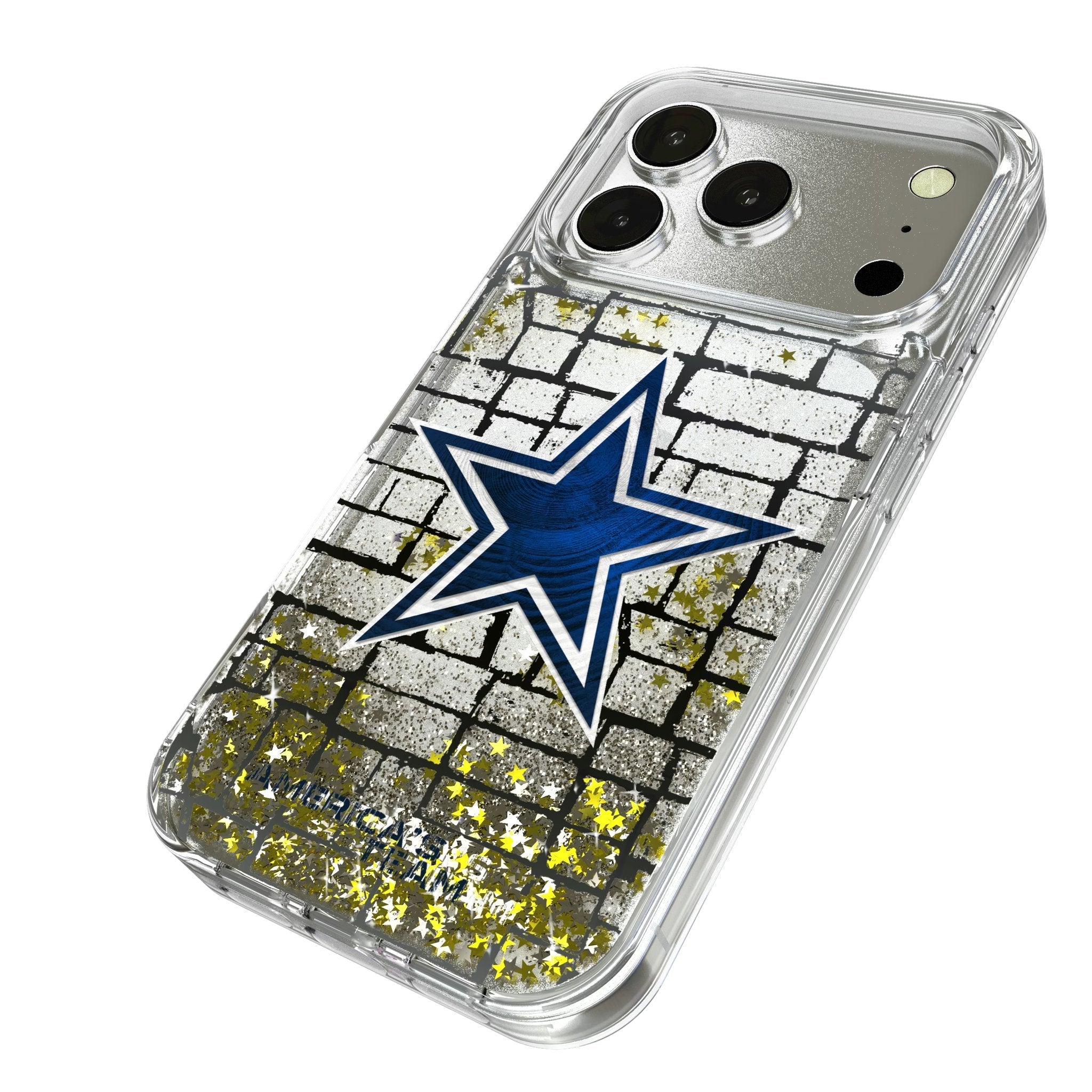 Dallas Cowboys Brick Wall Glitter Phone Case for Apple iPhone 17 Series 2