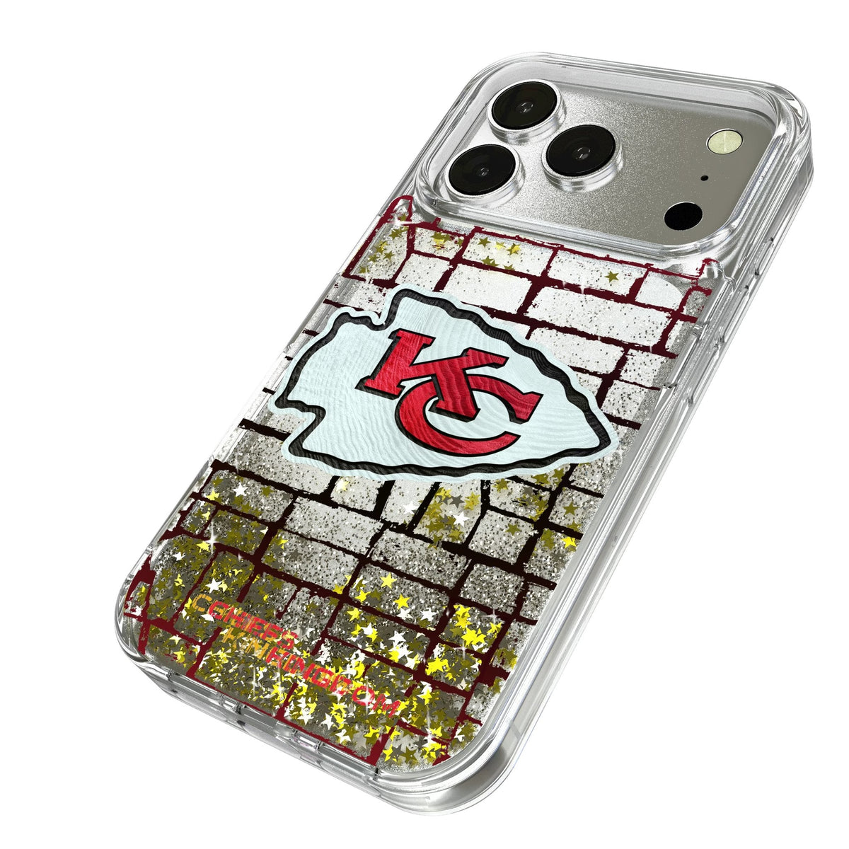 Kansas City Chiefs Brick Wall Glitter Phone Case for Apple iPhone 17 Series 2
