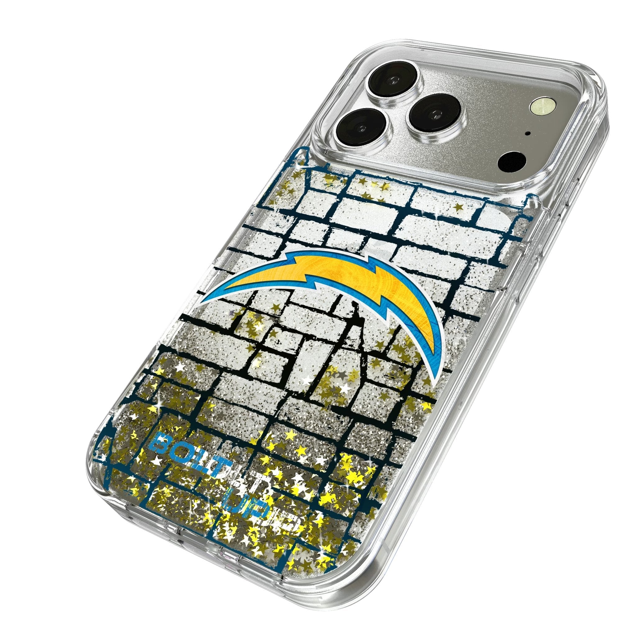 Los Angeles Chargers Brick Wall Glitter Phone Case for Apple iPhone 17 Series 2