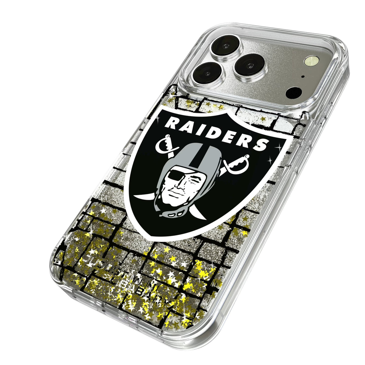 Las Vegas Raiders Brick Wall Glitter Phone Case for Apple iPhone 17 Series 2