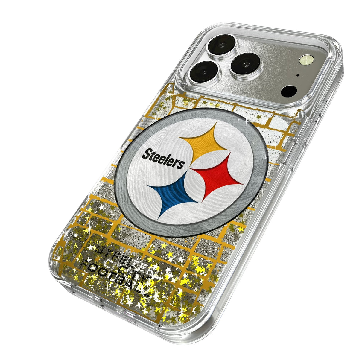 Pittsburgh Steelers Brick Wall Glitter Phone Case for Apple iPhone 17 Series 2