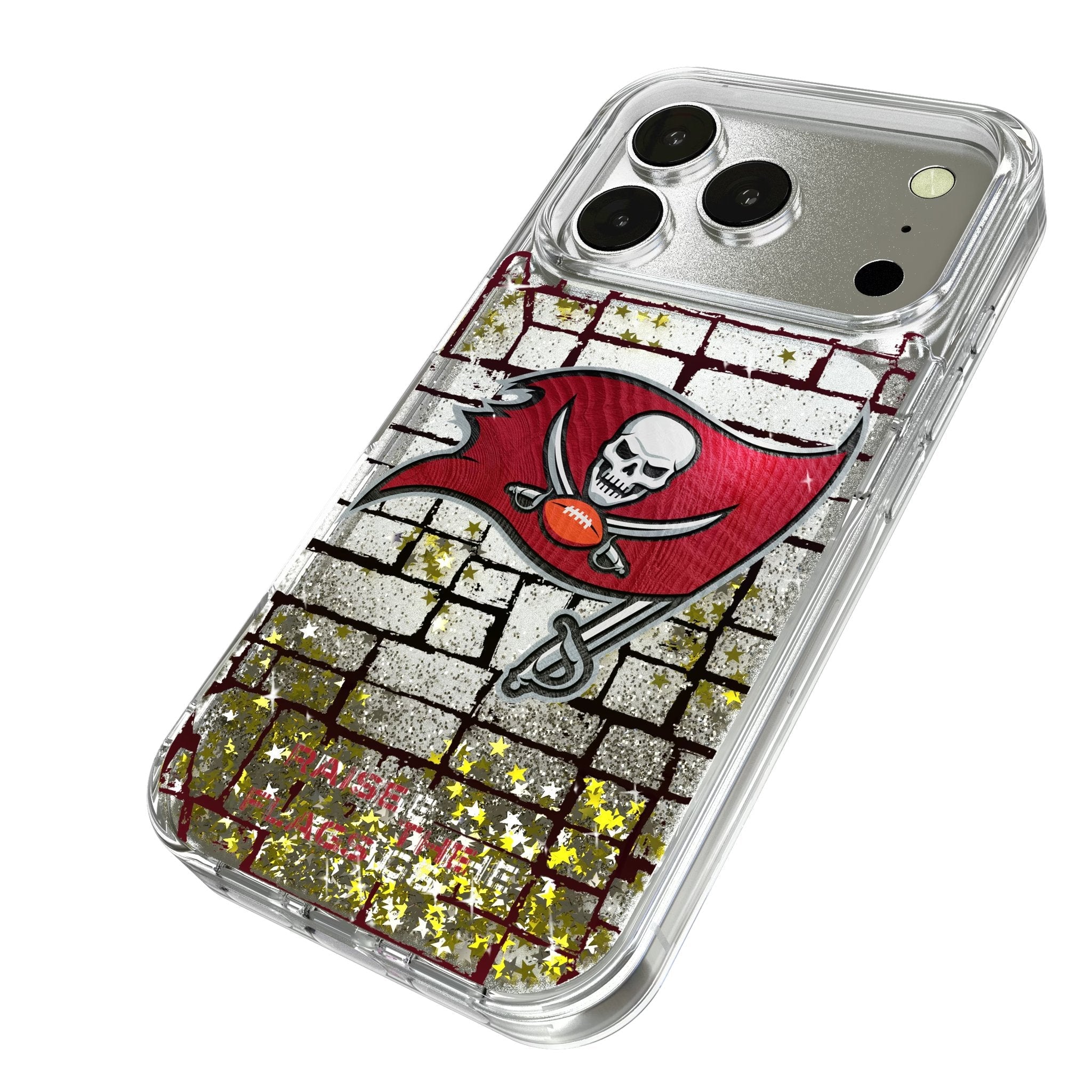 Tampa Bay Buccaneers Brick Wall Glitter Phone Case for Apple iPhone 17 Series