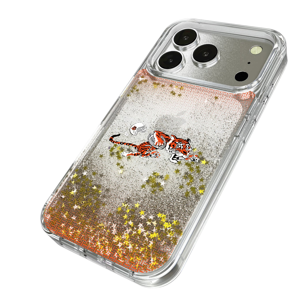 Cincinnati Bengals Historic Collection Linen Glitter Phone Case for Apple iPhone 17 Series
