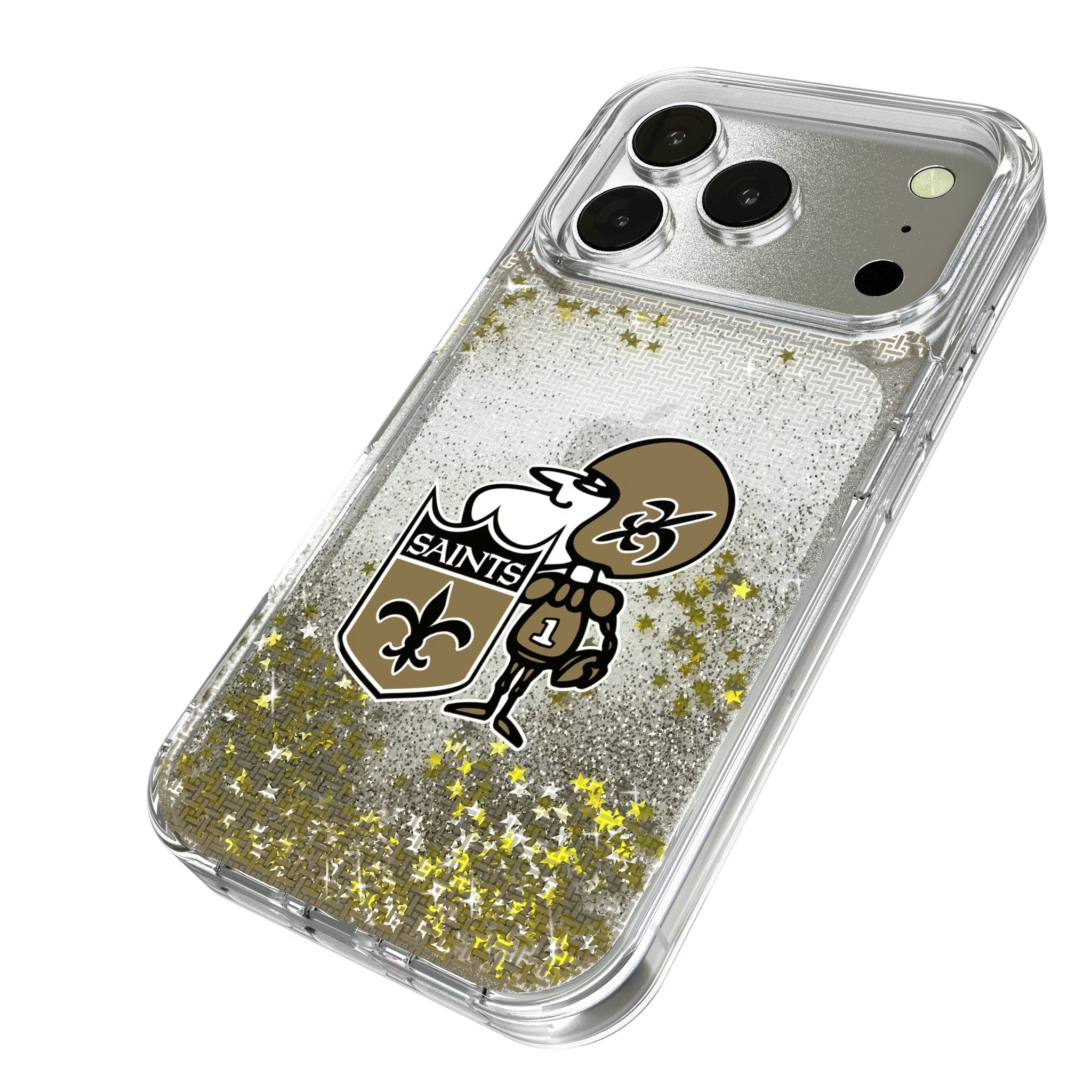 New Orleans Saints Historic Collection Linen Glitter Phone Case for Apple iPhone 17 Series 2