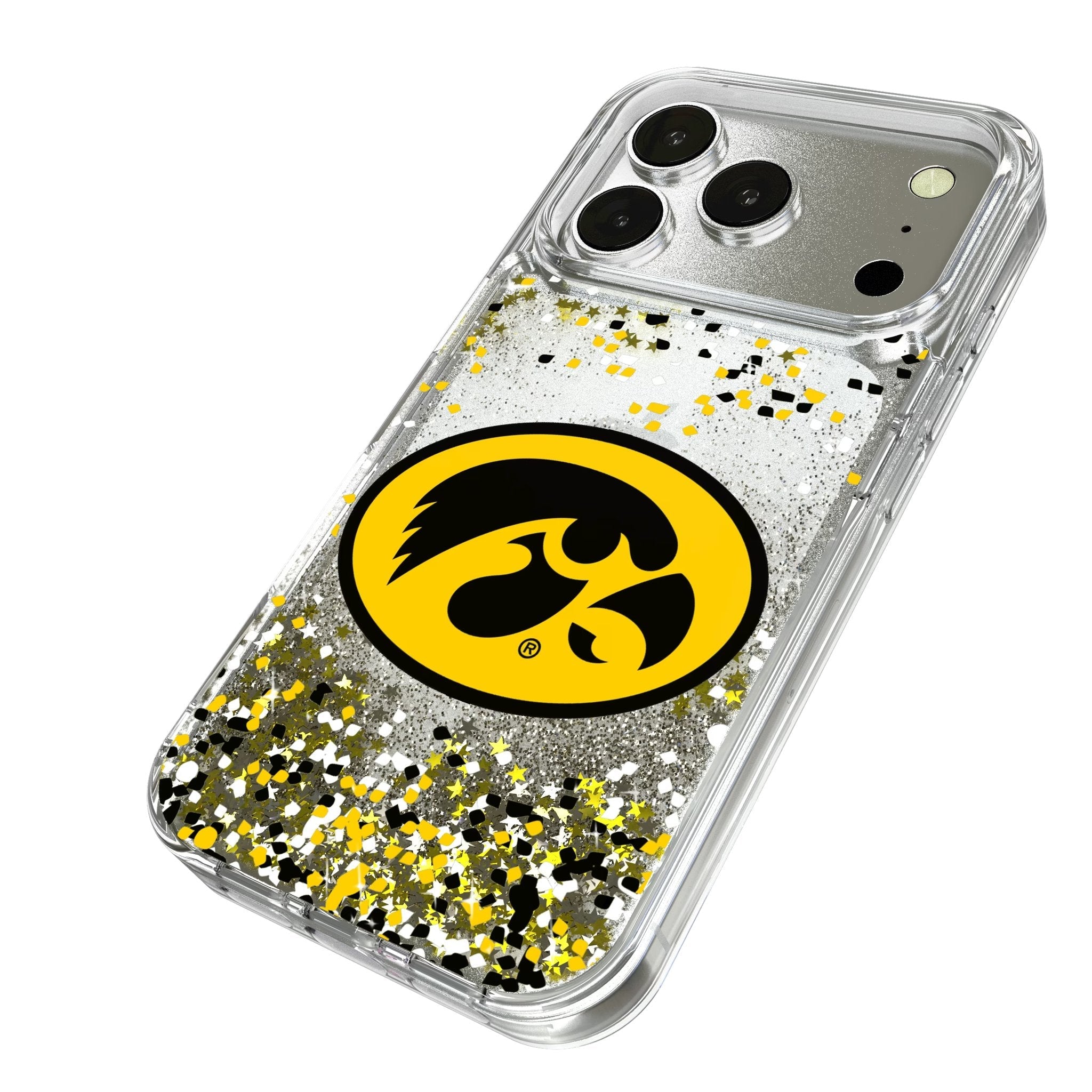 University of Iowa Hawkeyes Confetti Glitter Phone Case for Apple iPhone 17 Series 2