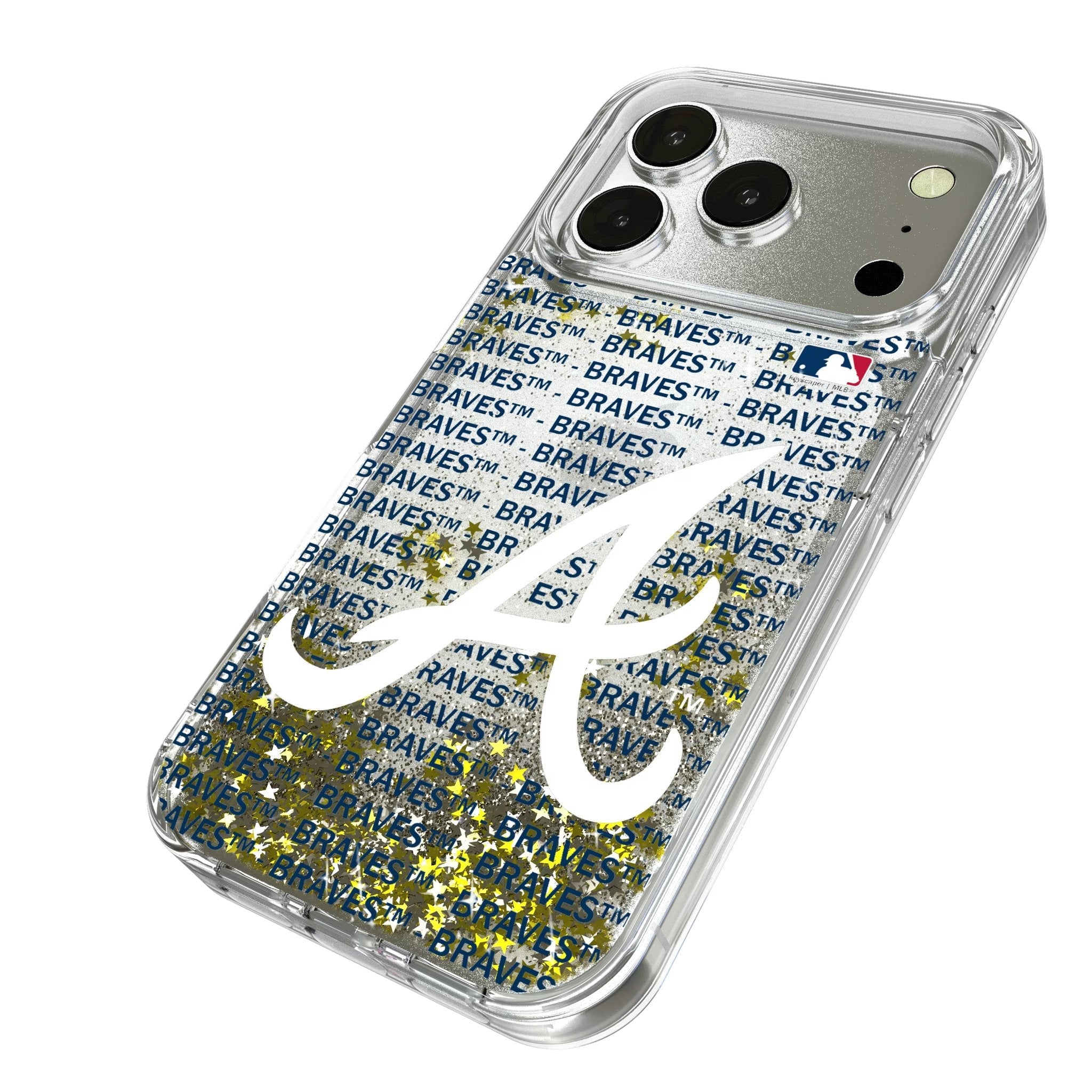 Atlanta Braves Text Backdrop Glitter Phone Case for Apple iPhone 17 Series
