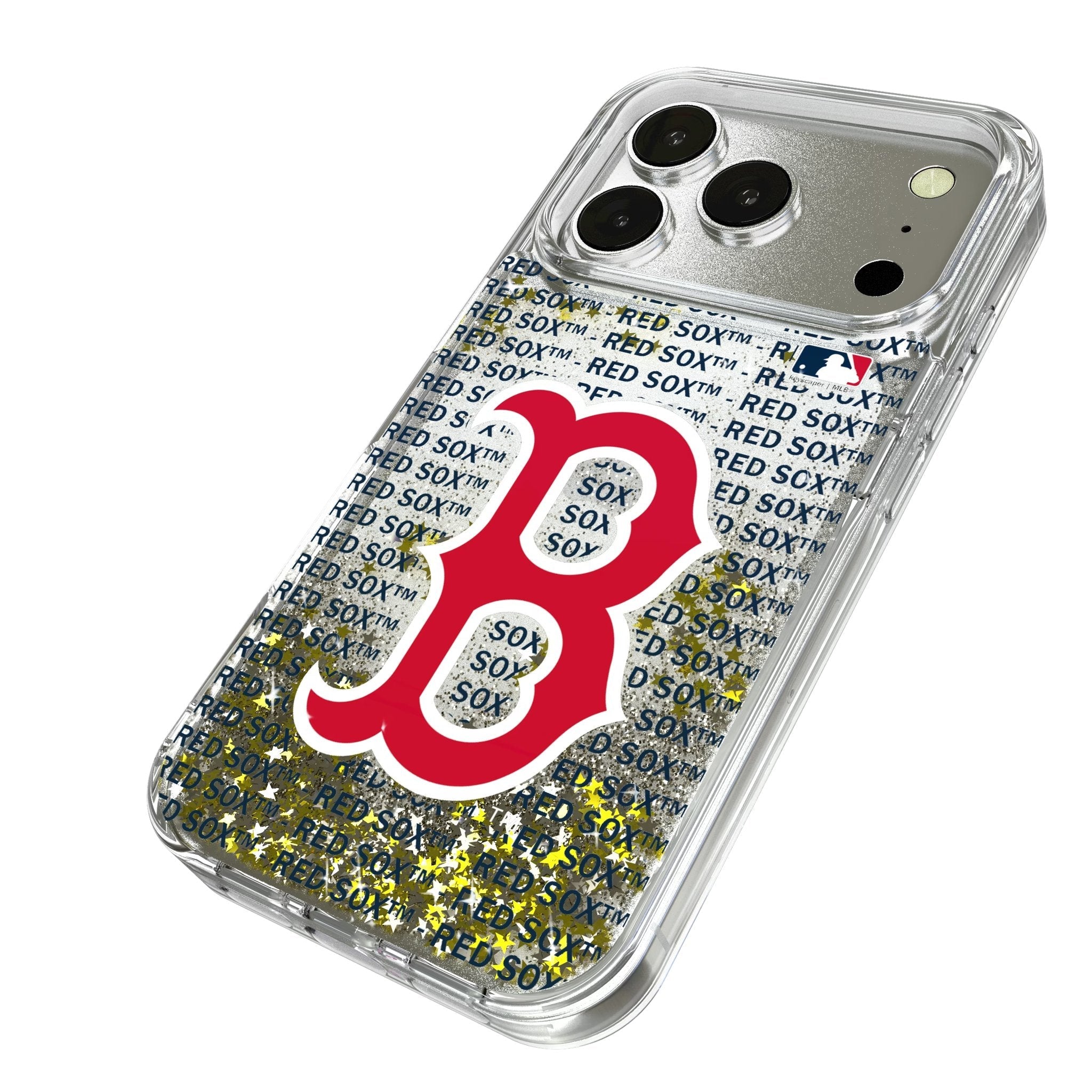 Boston Red Sox Text Backdrop Glitter Phone Case for Apple iPhone 17 Series