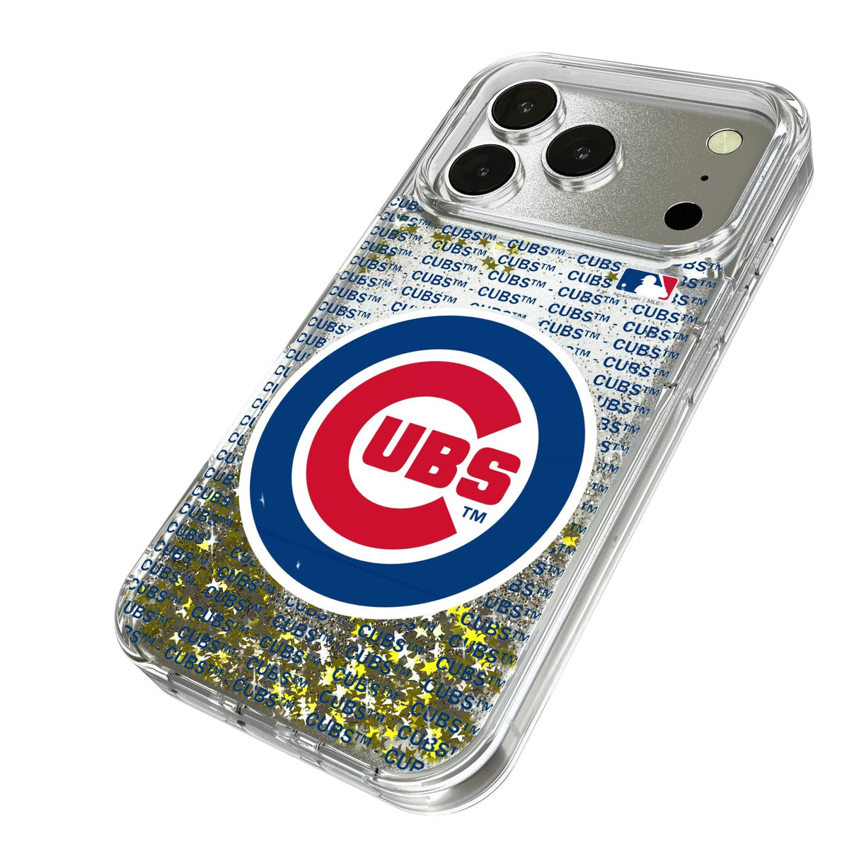 Chicago Cubs Text Backdrop Glitter Phone Case for Apple iPhone 17 Series 2