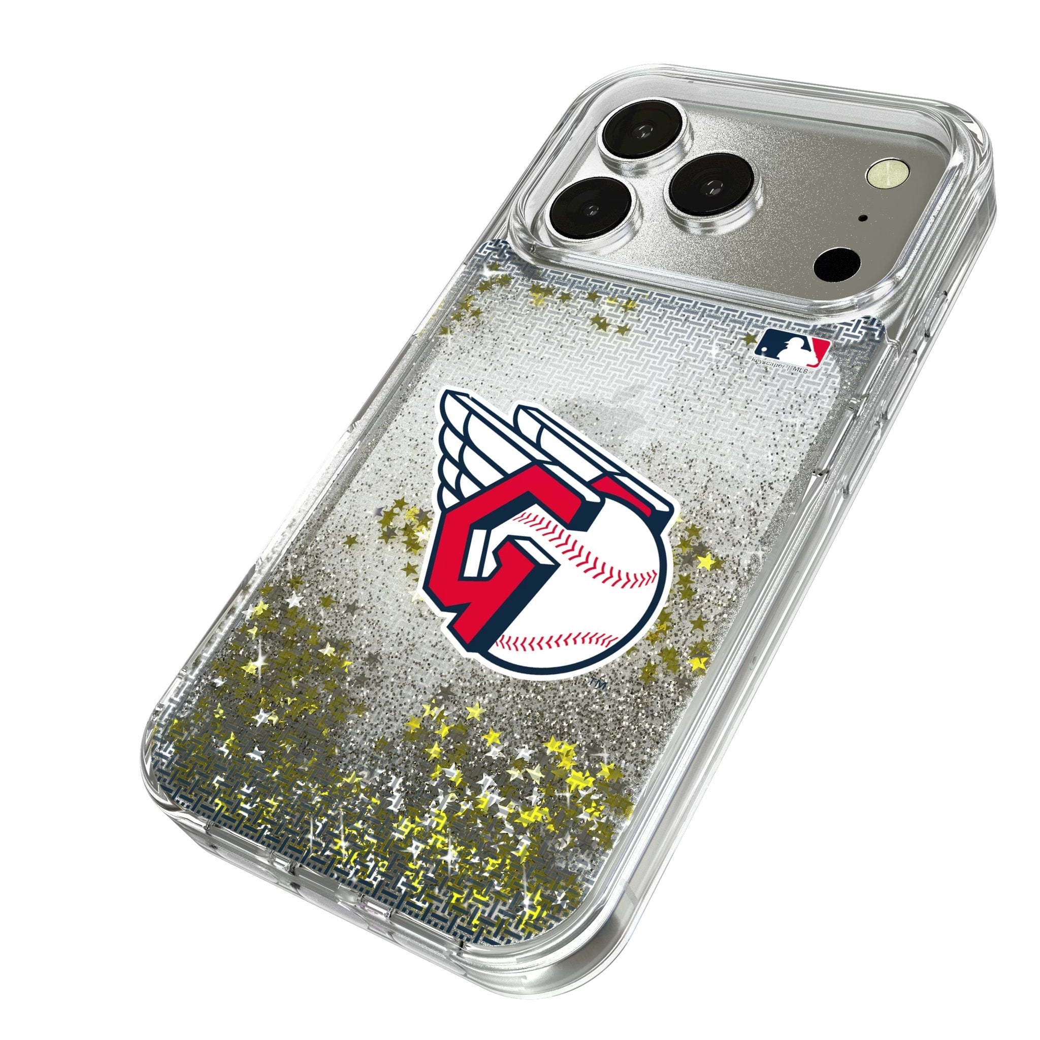 Cleveland Guardians Linen Glitter Phone Case for Apple iPhone 17 Series 2