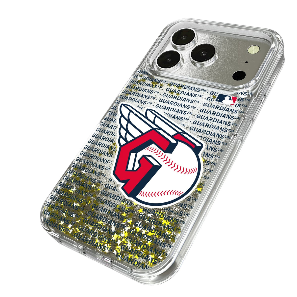 Cleveland Guardians Text Backdrop Glitter Phone Case for Apple iPhone 17 Series