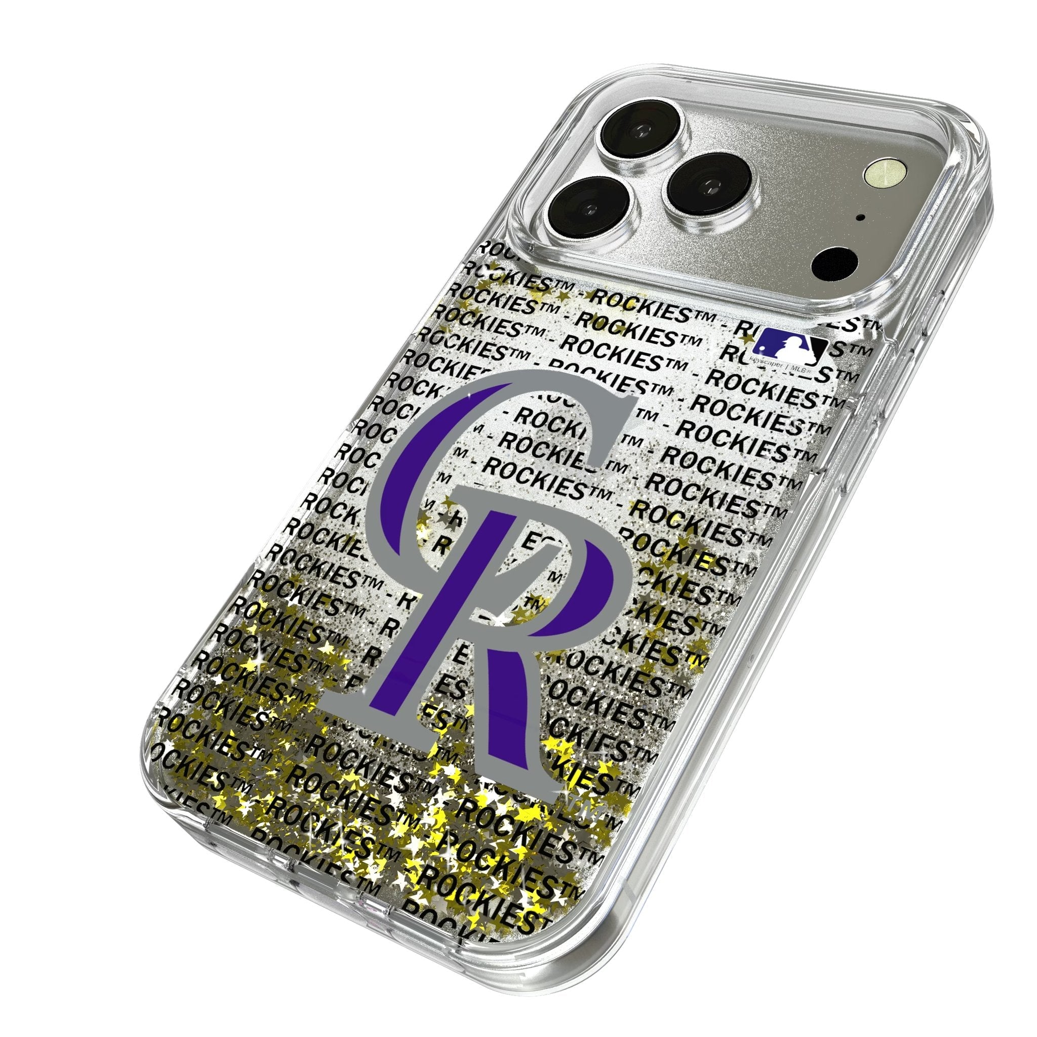 Colorado Rockies Text Backdrop Glitter Phone Case for Apple iPhone 17 Series