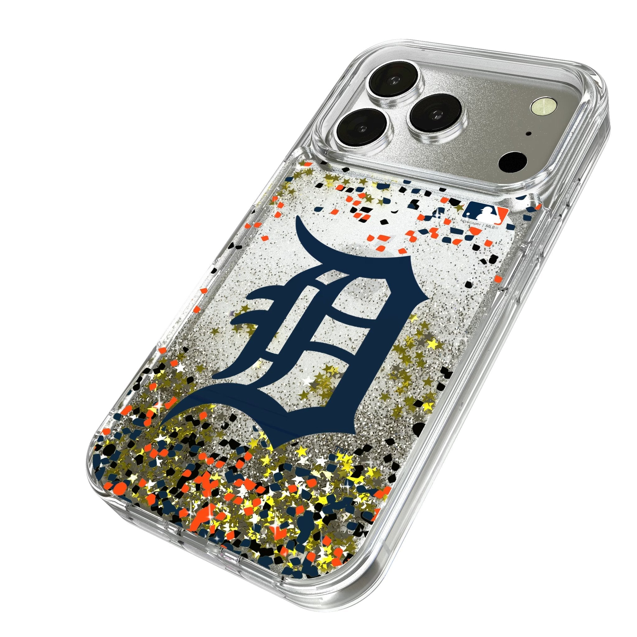 Detroit Tigers Confetti Glitter Phone Case for Apple iPhone 17 Series
