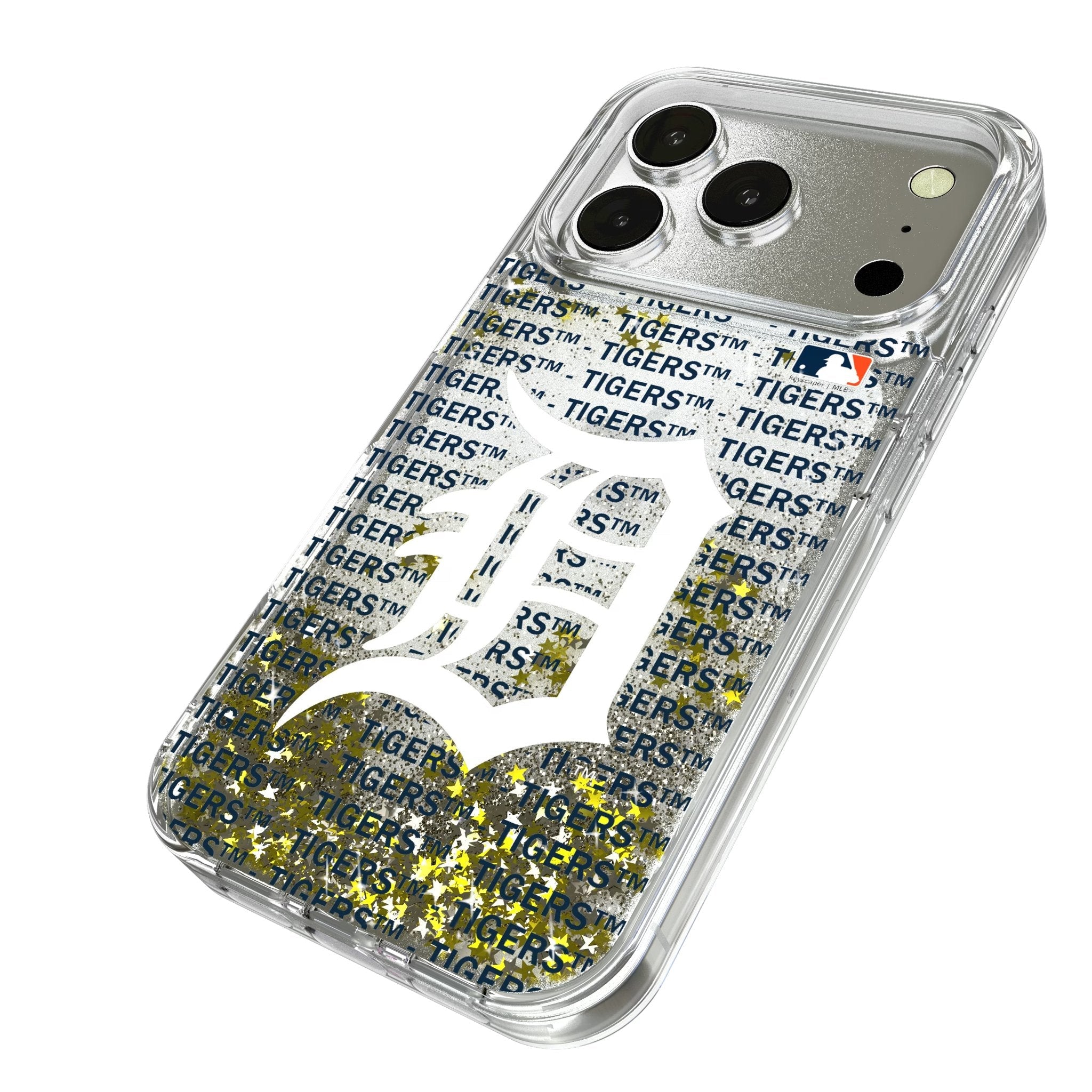 Detroit Tigers Text Backdrop Glitter Phone Case for Apple iPhone 17 Series