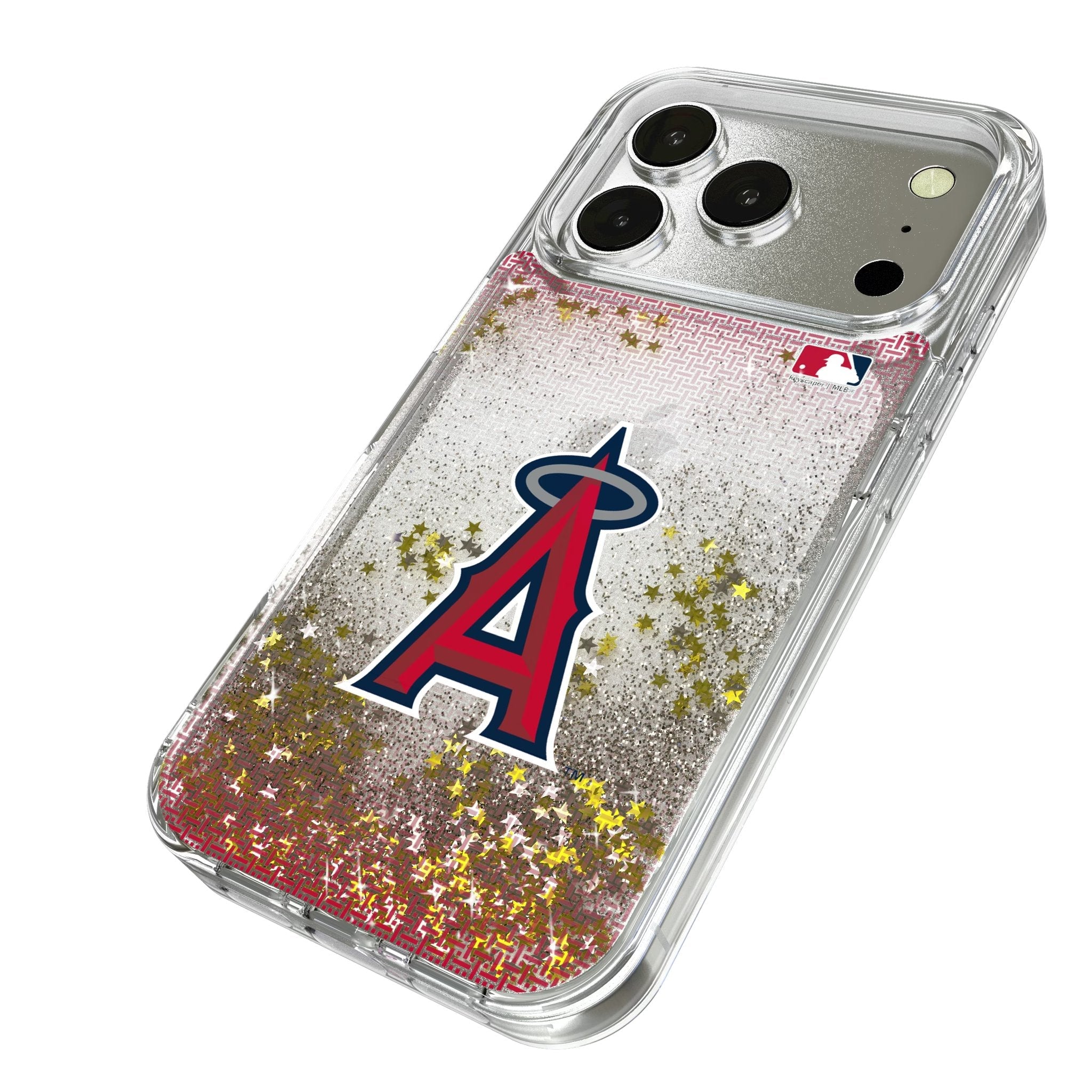 Los Angeles Angels Linen Glitter Phone Case for Apple iPhone 17 Series 2