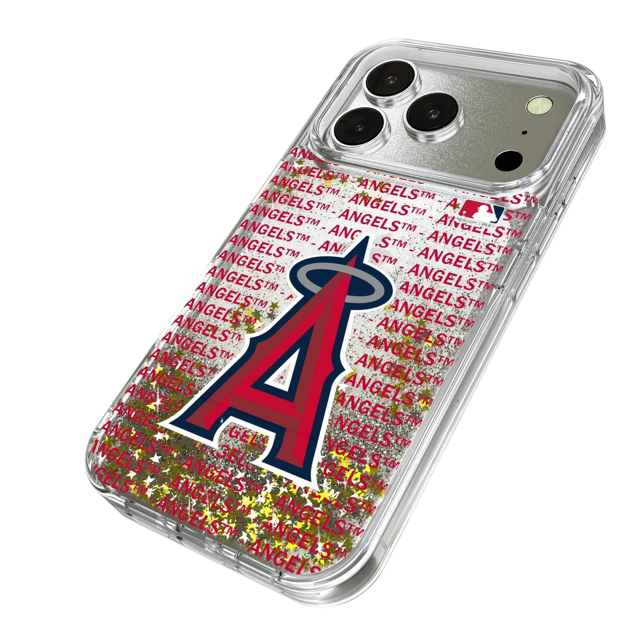 Los Angeles Angels Text Backdrop Glitter Phone Case for Apple iPhone 17 Series 2