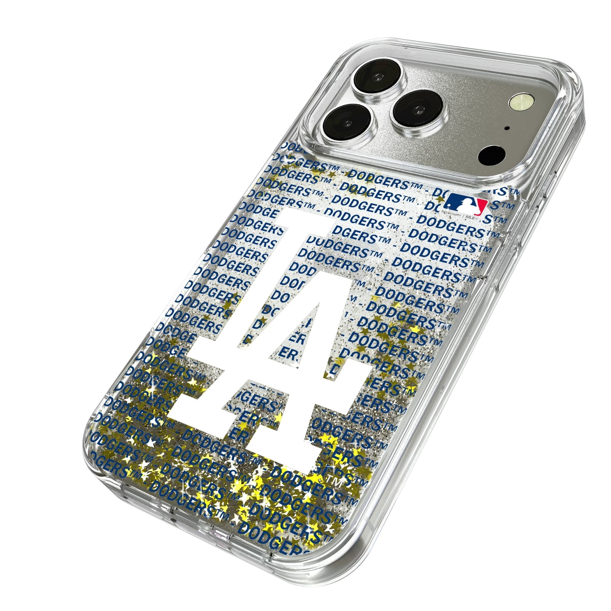 LA Dodgers Text Backdrop Glitter Phone Case for Apple iPhone 17 Series 2