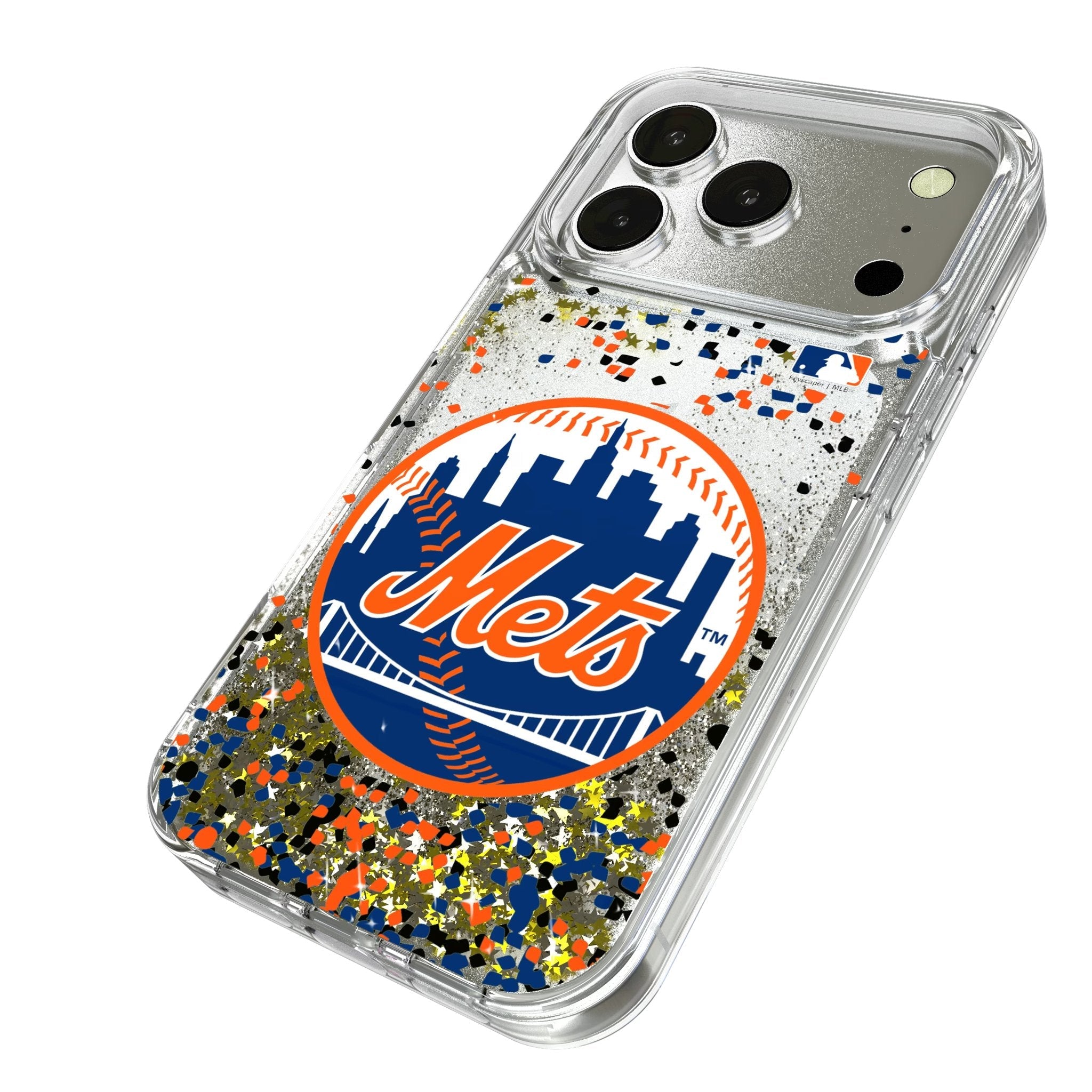 New York Mets Confetti Glitter Phone Case for Apple iPhone 17 Series 2