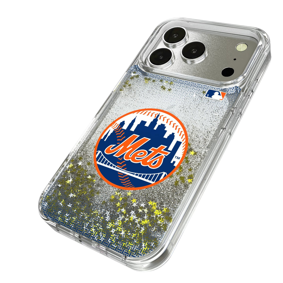 New York Mets Linen Glitter Phone Case for Apple iPhone 17 Series 2