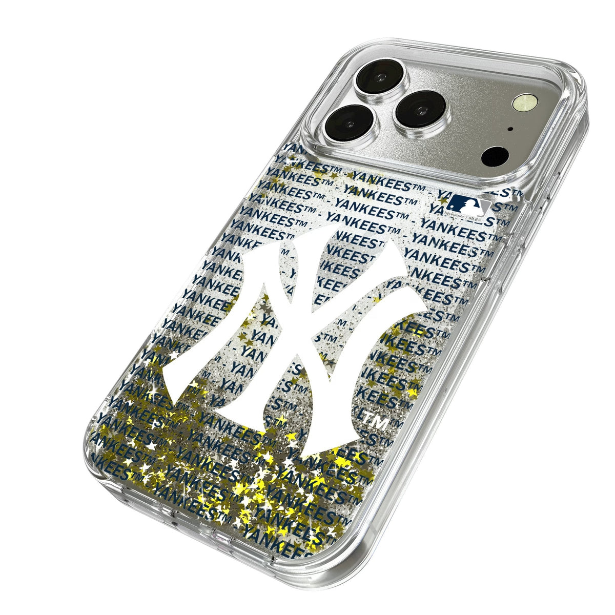 New York Yankees Text Backdrop Glitter Phone Case for Apple iPhone 17 Series