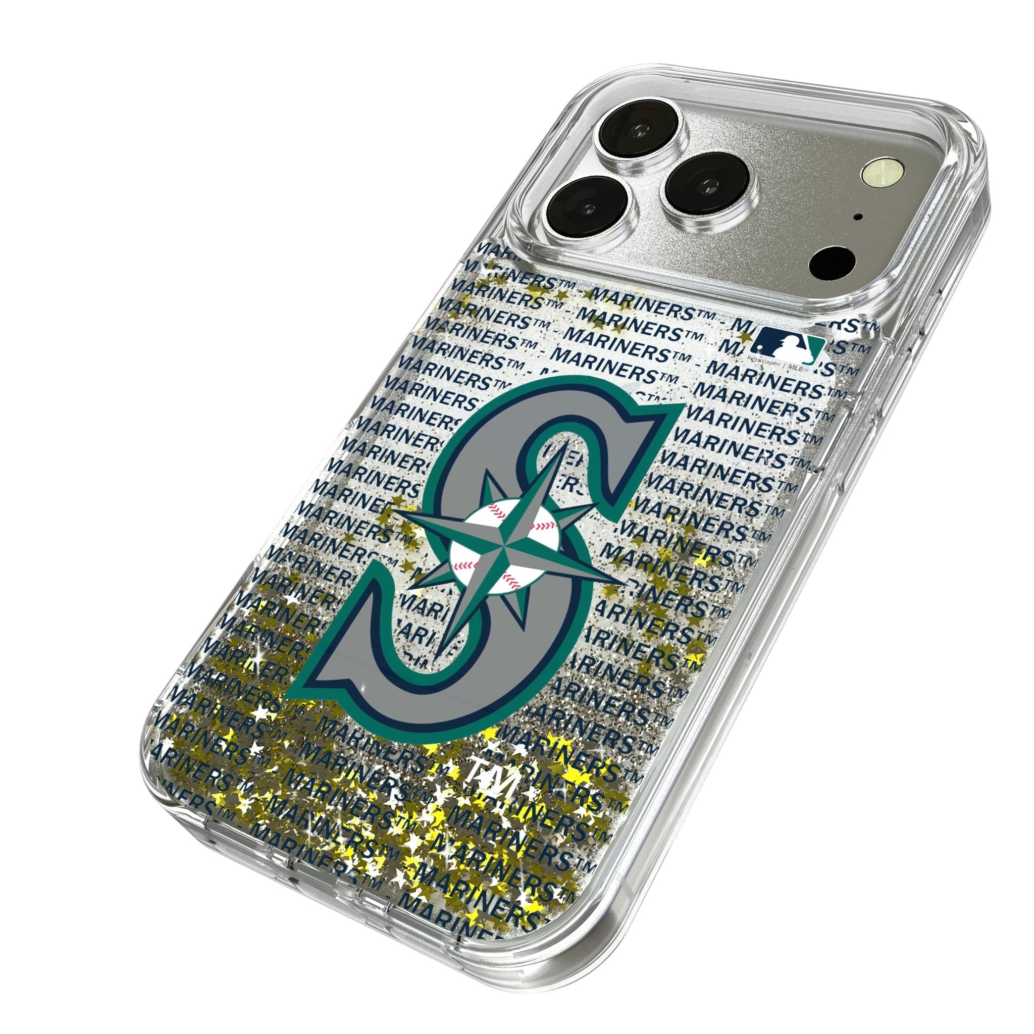 Seattle Mariners Text Backdrop Glitter Phone Case for Apple iPhone 17 Series 2
