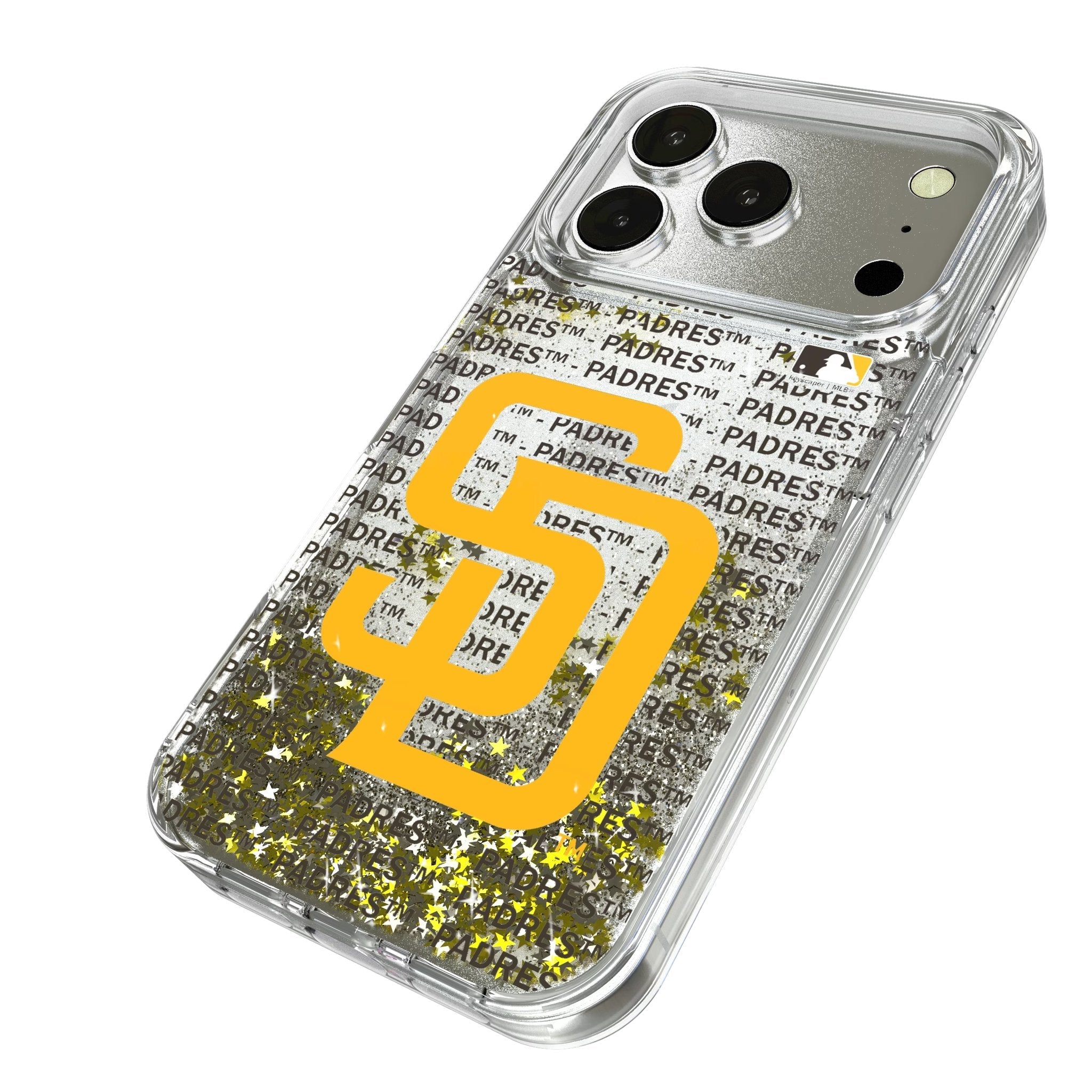 San Diego Padres Text Backdrop Glitter Phone Case for Apple iPhone 17 Series