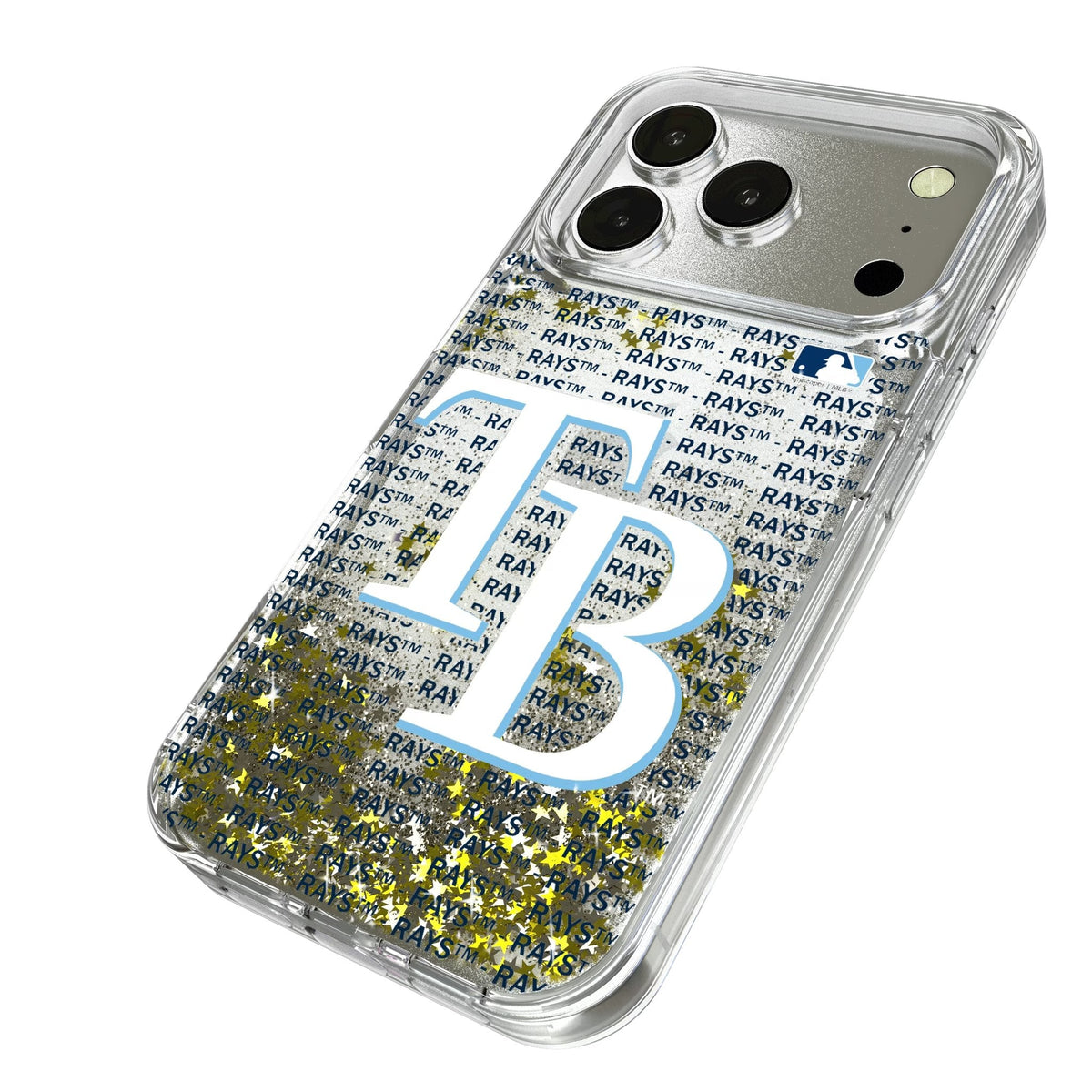 Tampa Bay Rays Text Backdrop Glitter Phone Case for Apple iPhone 17 Series