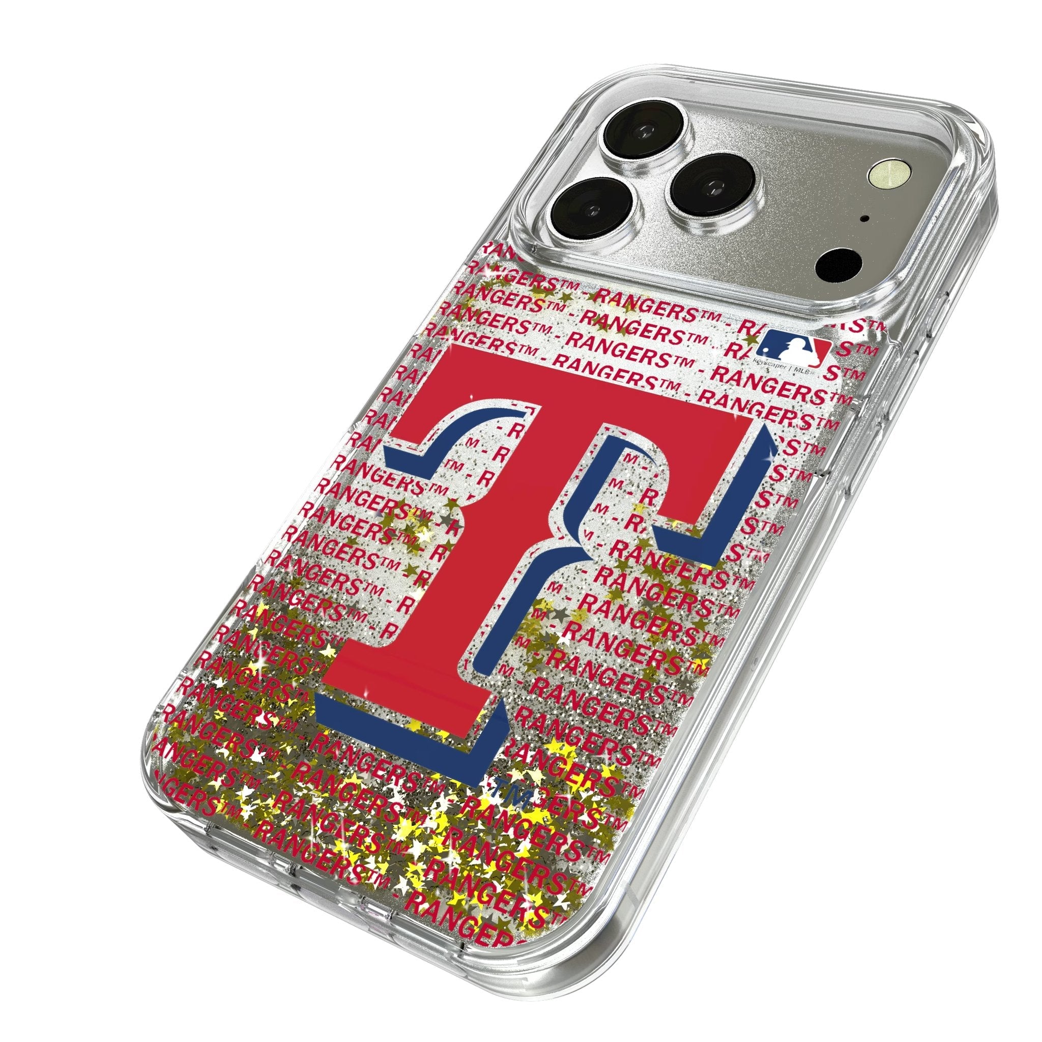 Texas Rangers Text Backdrop Glitter Phone Case for Apple iPhone 17 Series