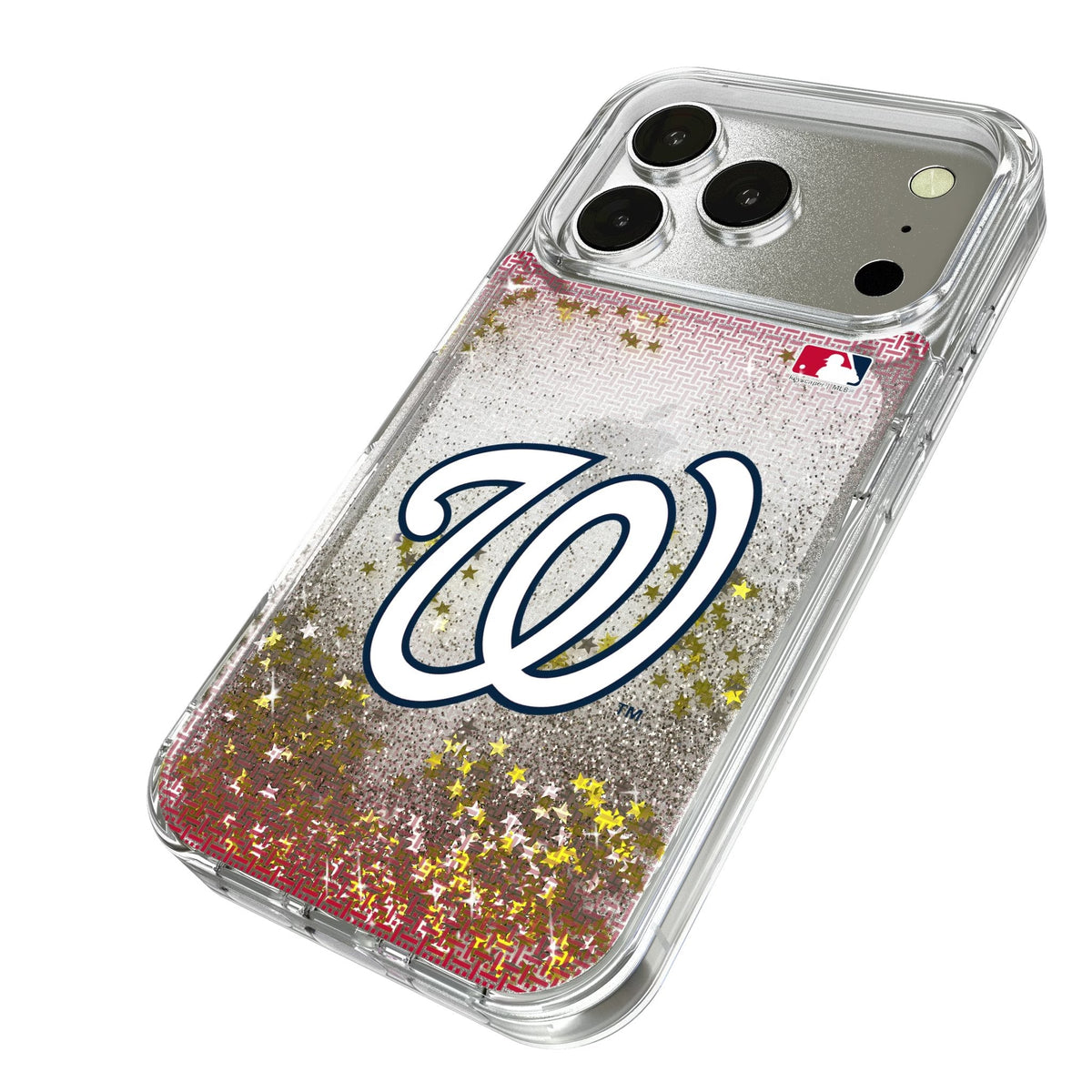 Washington Nationals Linen Glitter Phone Case for Apple iPhone 17 Series