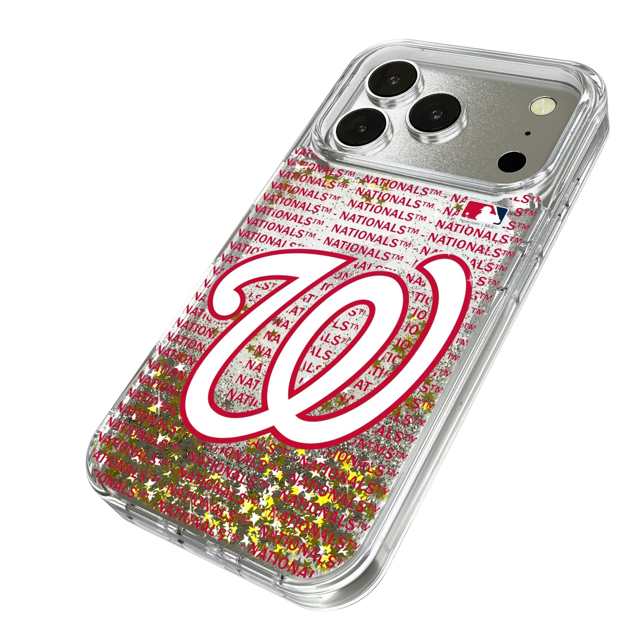 Washington Nationals Text Backdrop Glitter Phone Case for Apple iPhone 17 Series