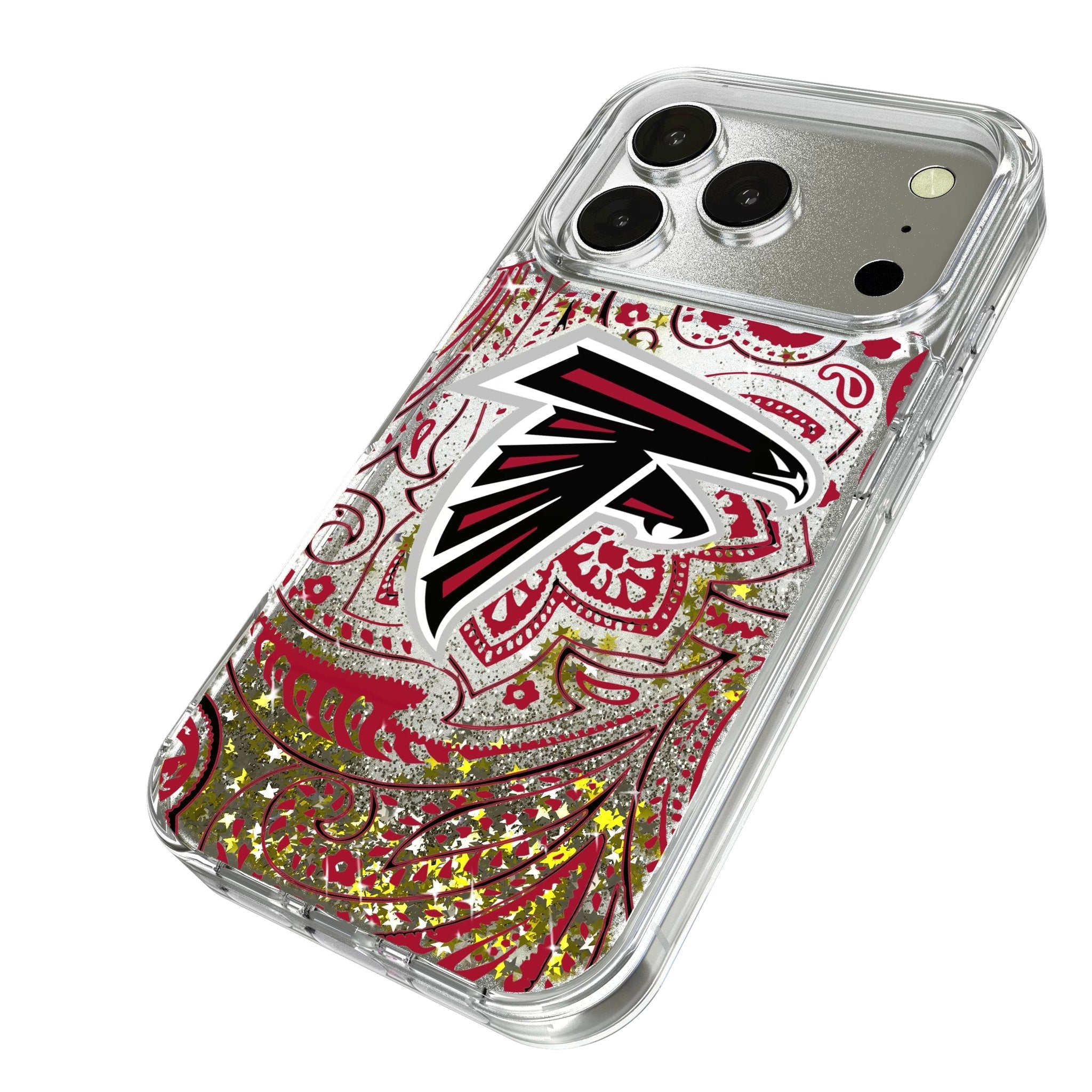 Atlanta Falcons Paisley Glitter Phone Case for Apple iPhone 17 Series