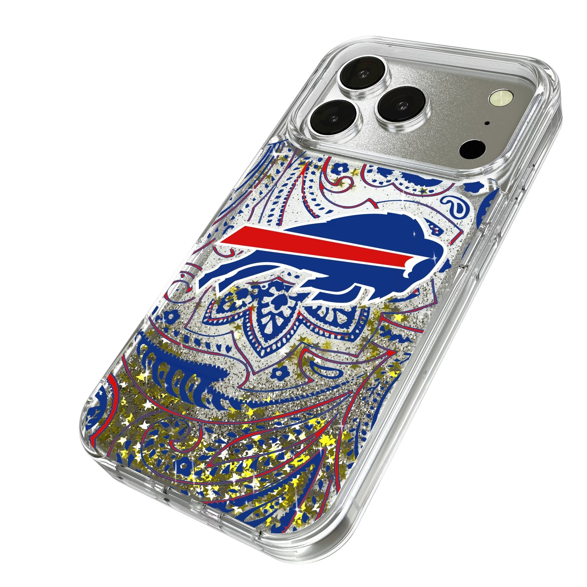 Buffalo Bills Paisley Glitter Phone Case for Apple iPhone 17 Series