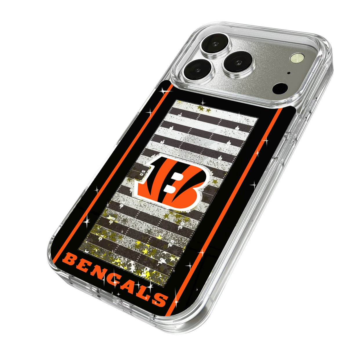 Cincinnati Bengals Field Glitter Phone Case for Apple iPhone 17 Series 2