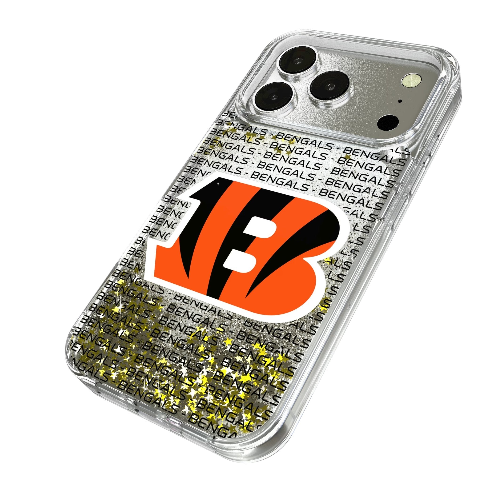 Cincinnati Bengals Text Backdrop Glitter Phone Case for Apple iPhone 17 Series 2