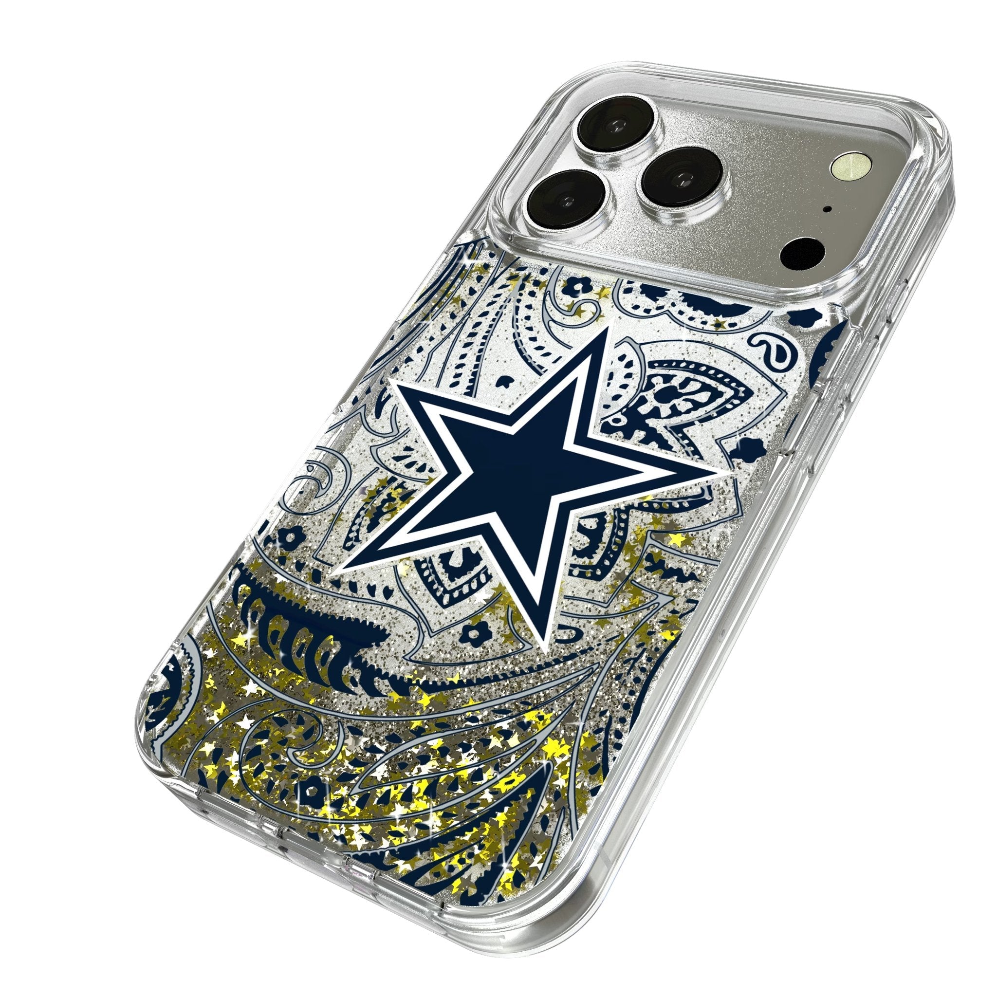 Dallas Cowboys Paisley Glitter Phone Case for Apple iPhone 17 Series