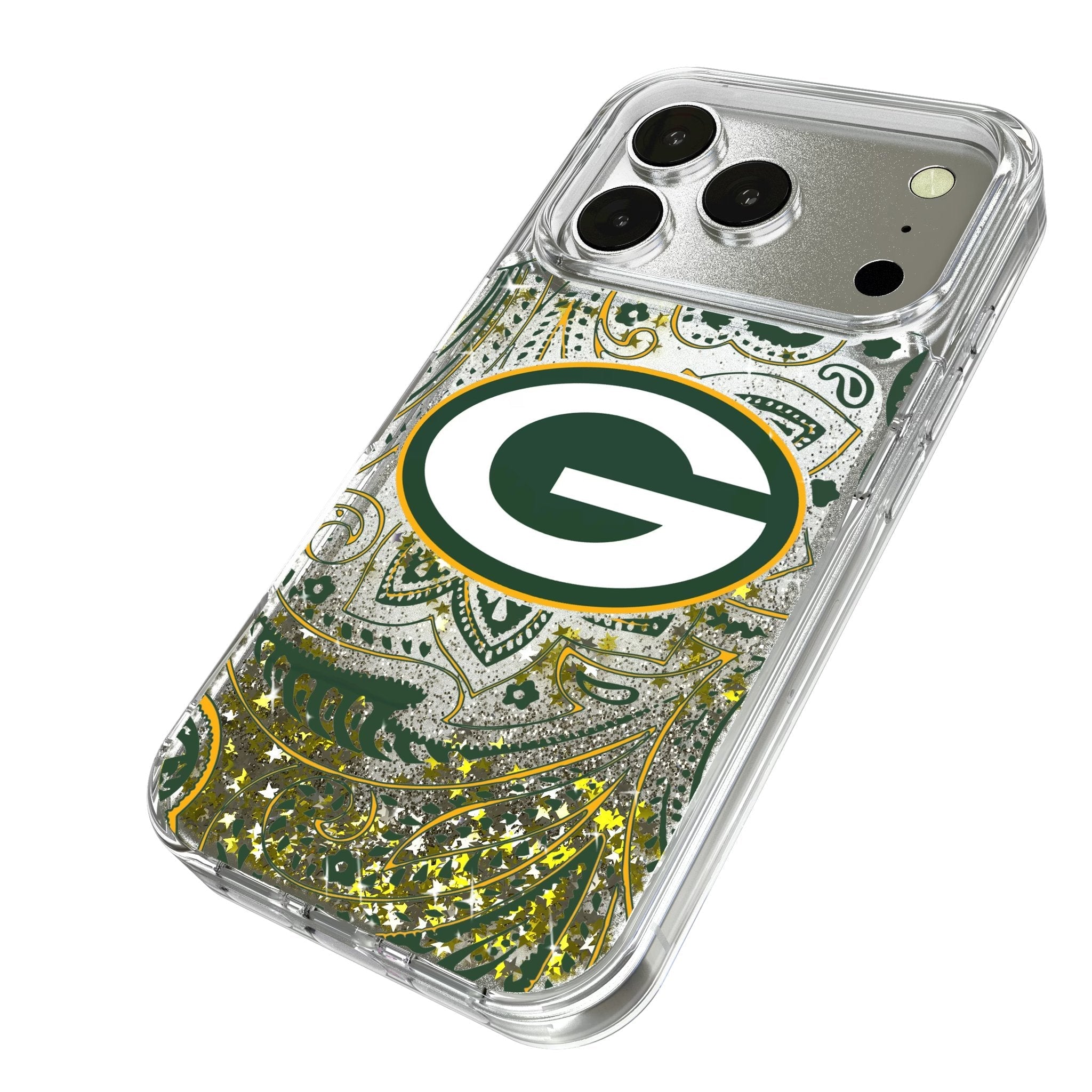 Green Bay Packers Paisley Glitter Phone Case for Apple iPhone 17 Series