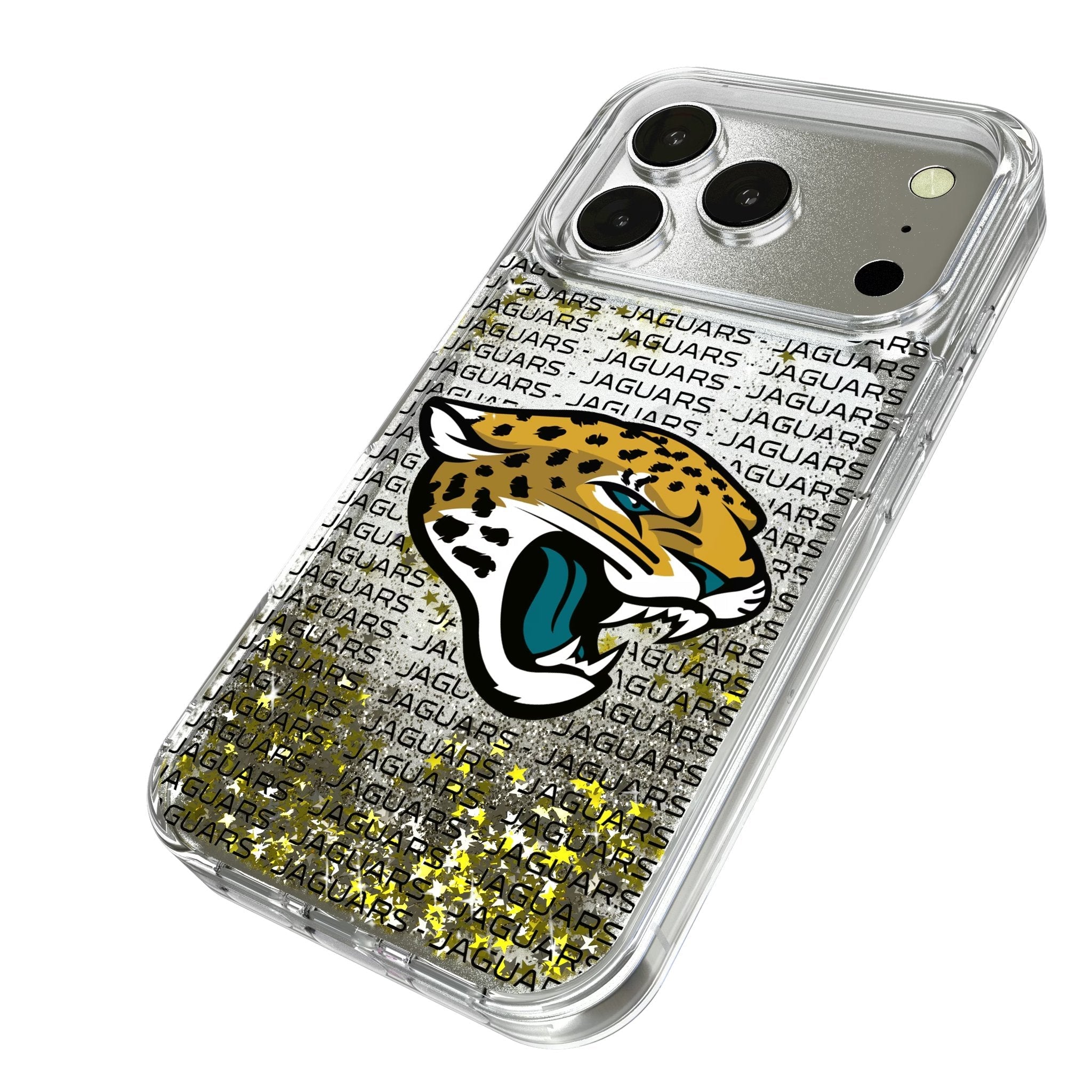Jacksonville Jaguars Text Backdrop Glitter Phone Case for Apple iPhone 17 Series 2