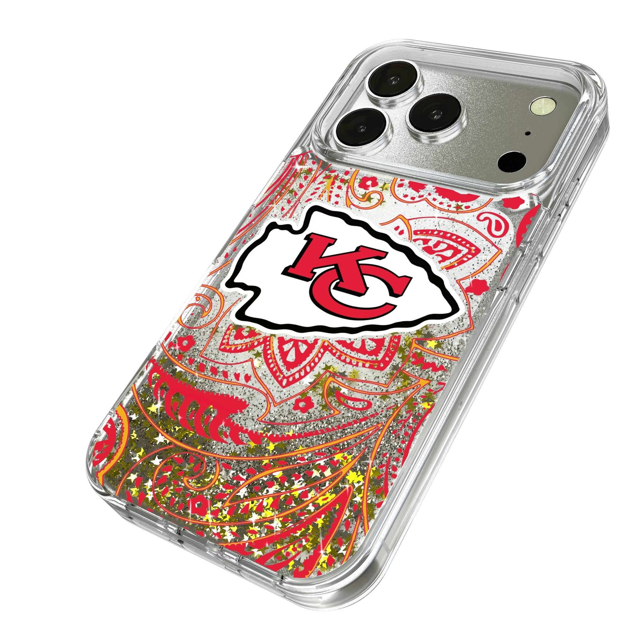 Kansas City Chiefs Paisley Glitter Phone Case for Apple iPhone 17 Series 2