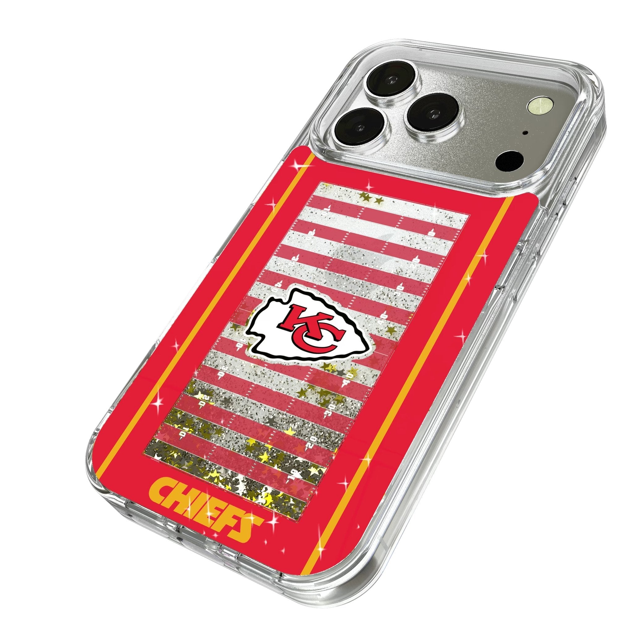 Kansas City Chiefs Field Glitter Phone Case for Apple iPhone 17 Series 2