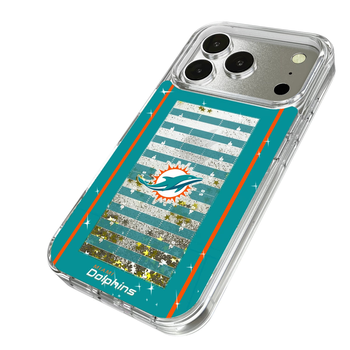 Miami Dolphins Field Glitter Phone Case for Apple iPhone 17 Series 2