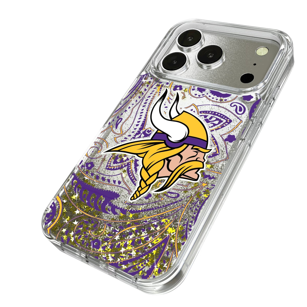 Minnesota Vikings Paisley Glitter Phone Case for Apple iPhone 17 Series 2