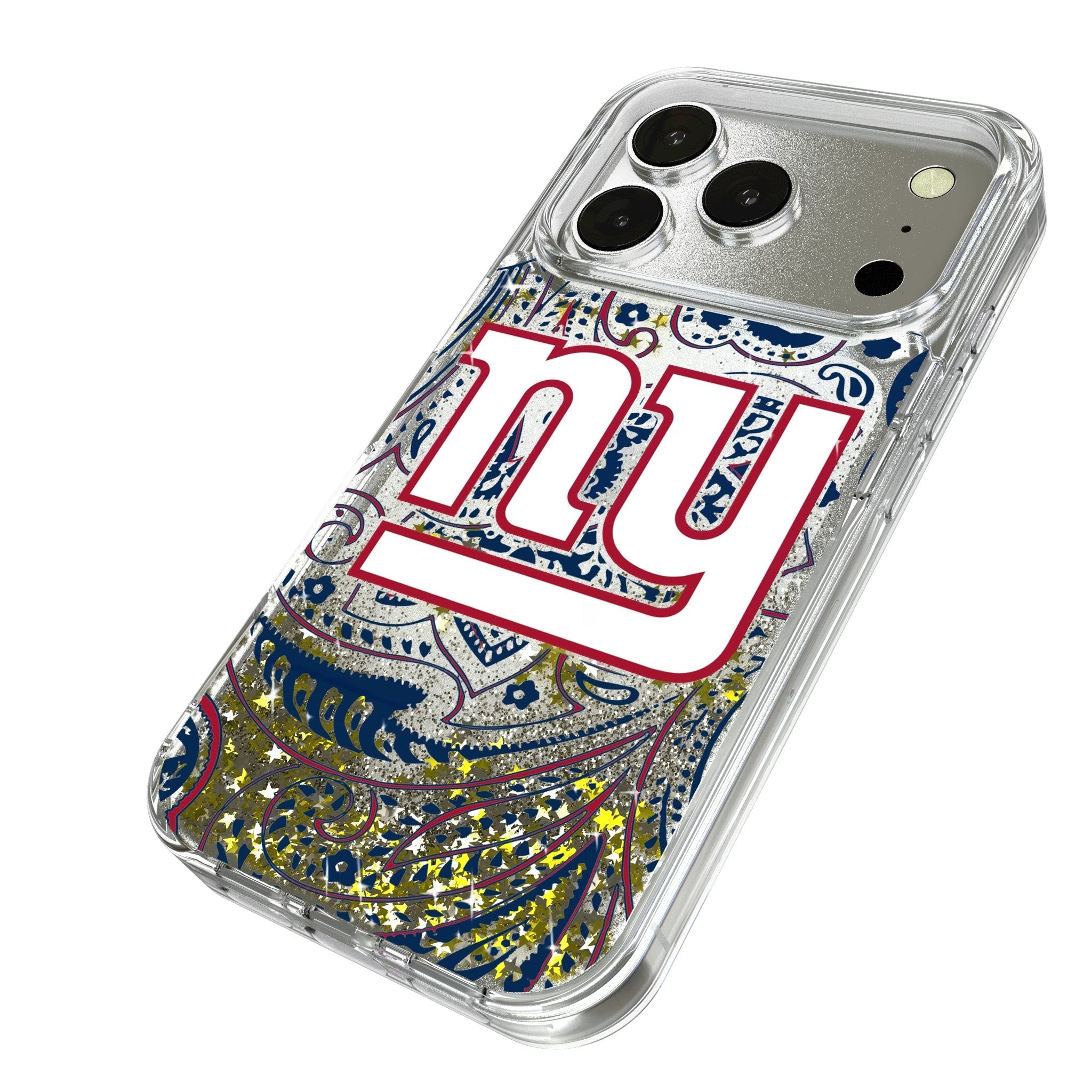 New York Giants Paisley Glitter Phone Case for Apple iPhone 17 Series