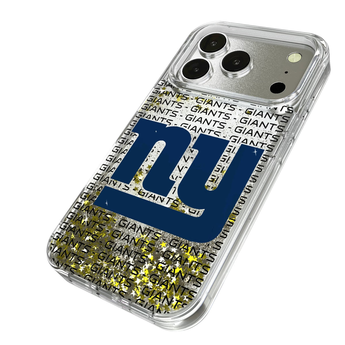 New York Giants Text Backdrop Glitter Phone Case for Apple iPhone 17 Series